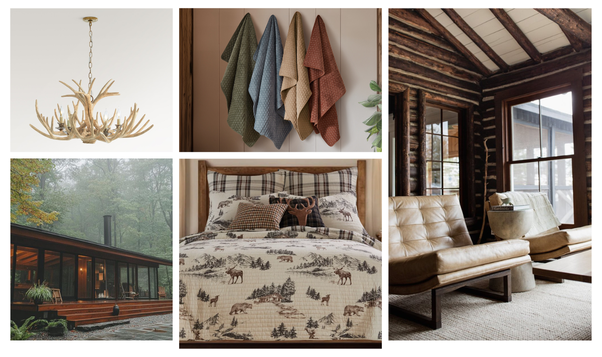 Modern Cabin Interior: Design Inspiration & Tips | Levtex Home featuring cozy decor, textiles, and rustic architecture.