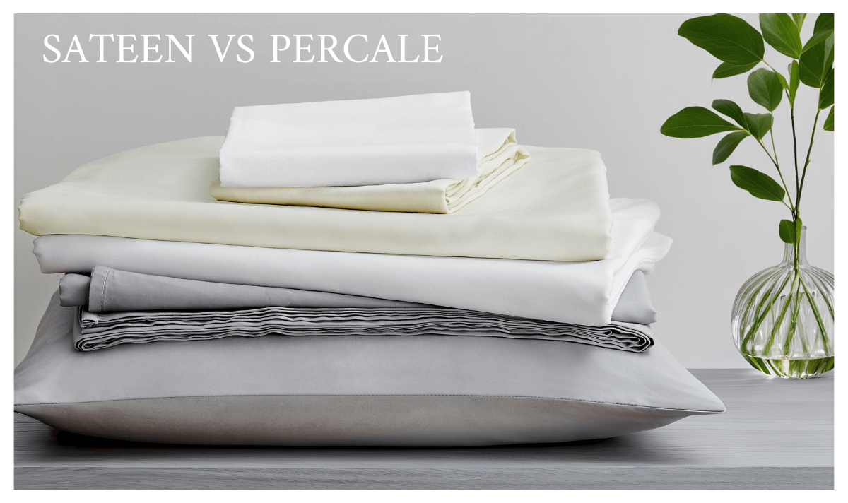 Sateen vs. Percale: Which One Enhances Sleep Quality - Stack of bedding sheets in various colors and textures