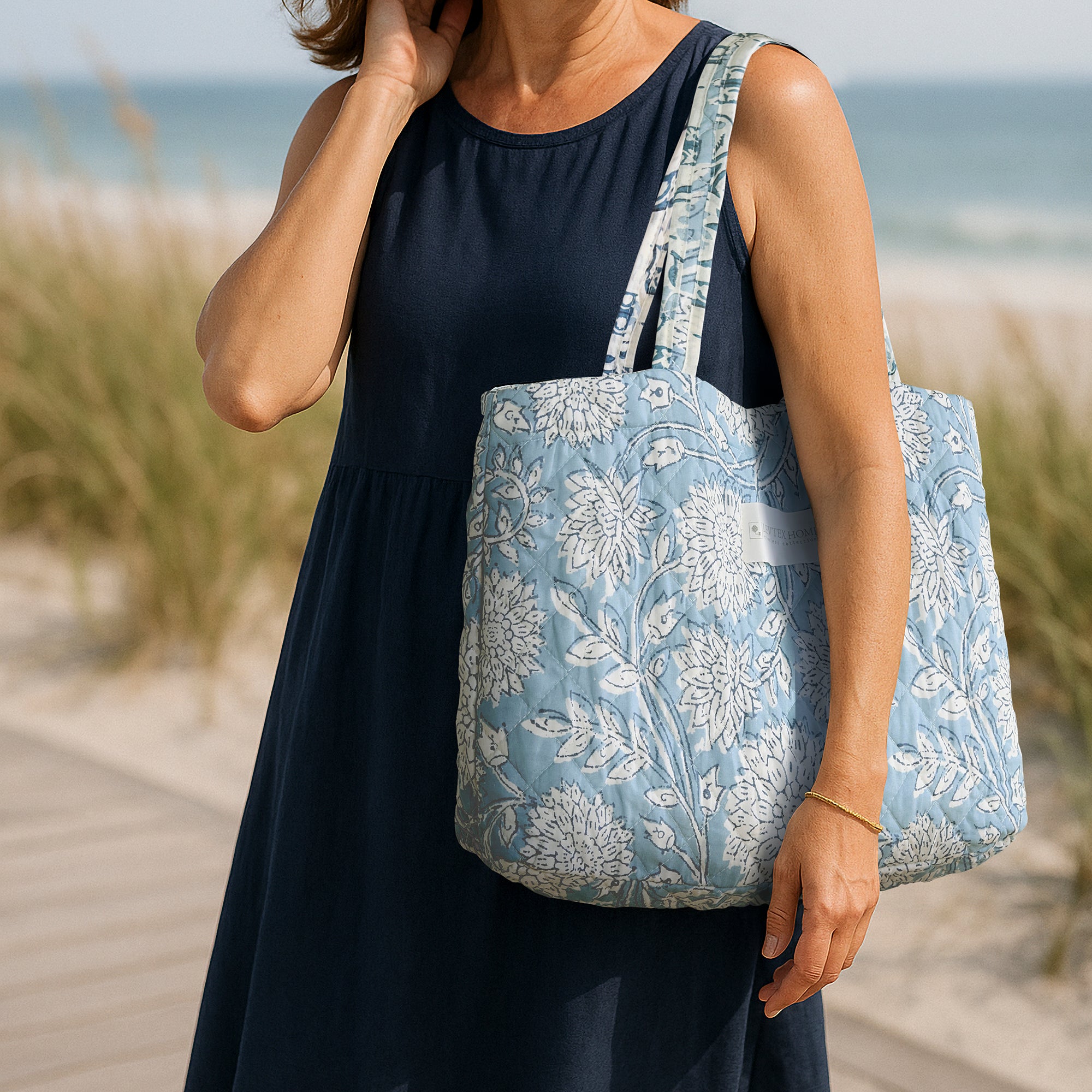 Adare Blue Tote Bag