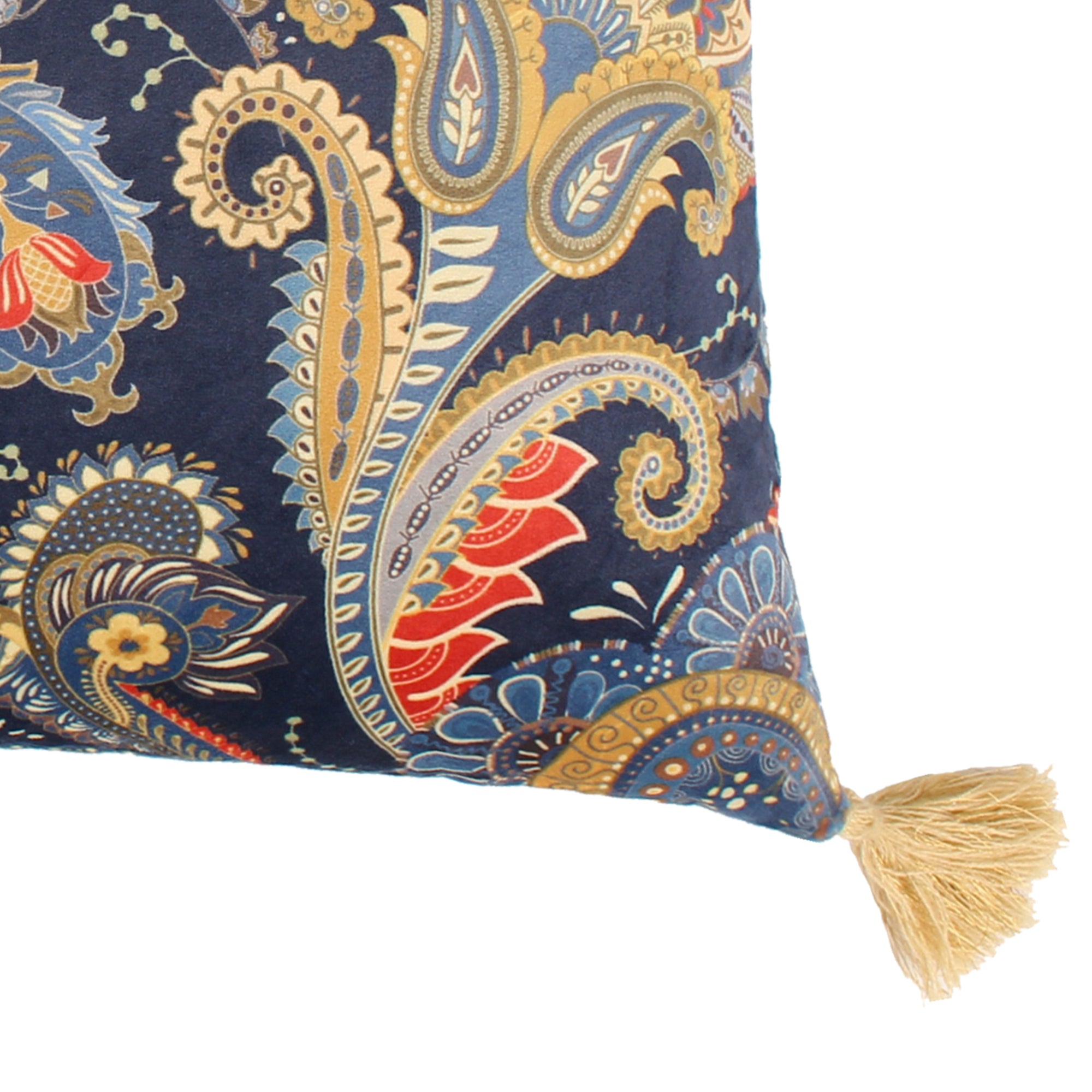 Levtex Home Printed Velvet Paisley Tassel Pillow Decorative Pillows