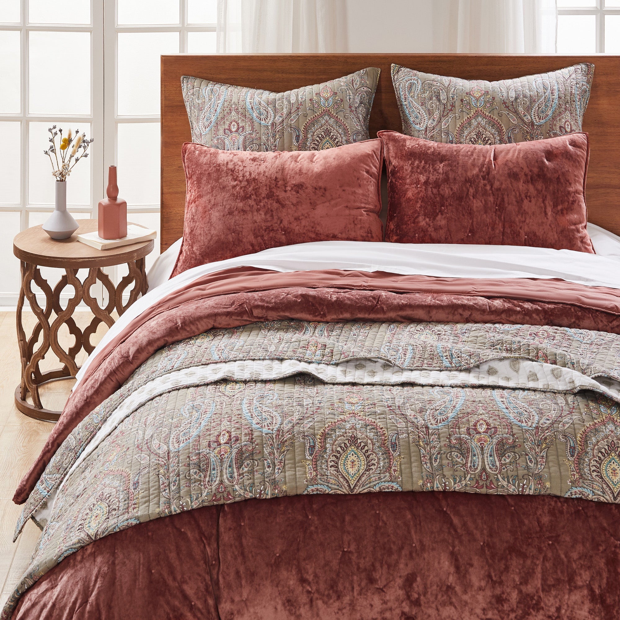 Levtex Home Abruzzi Velvet Spice Quilt Quilts
