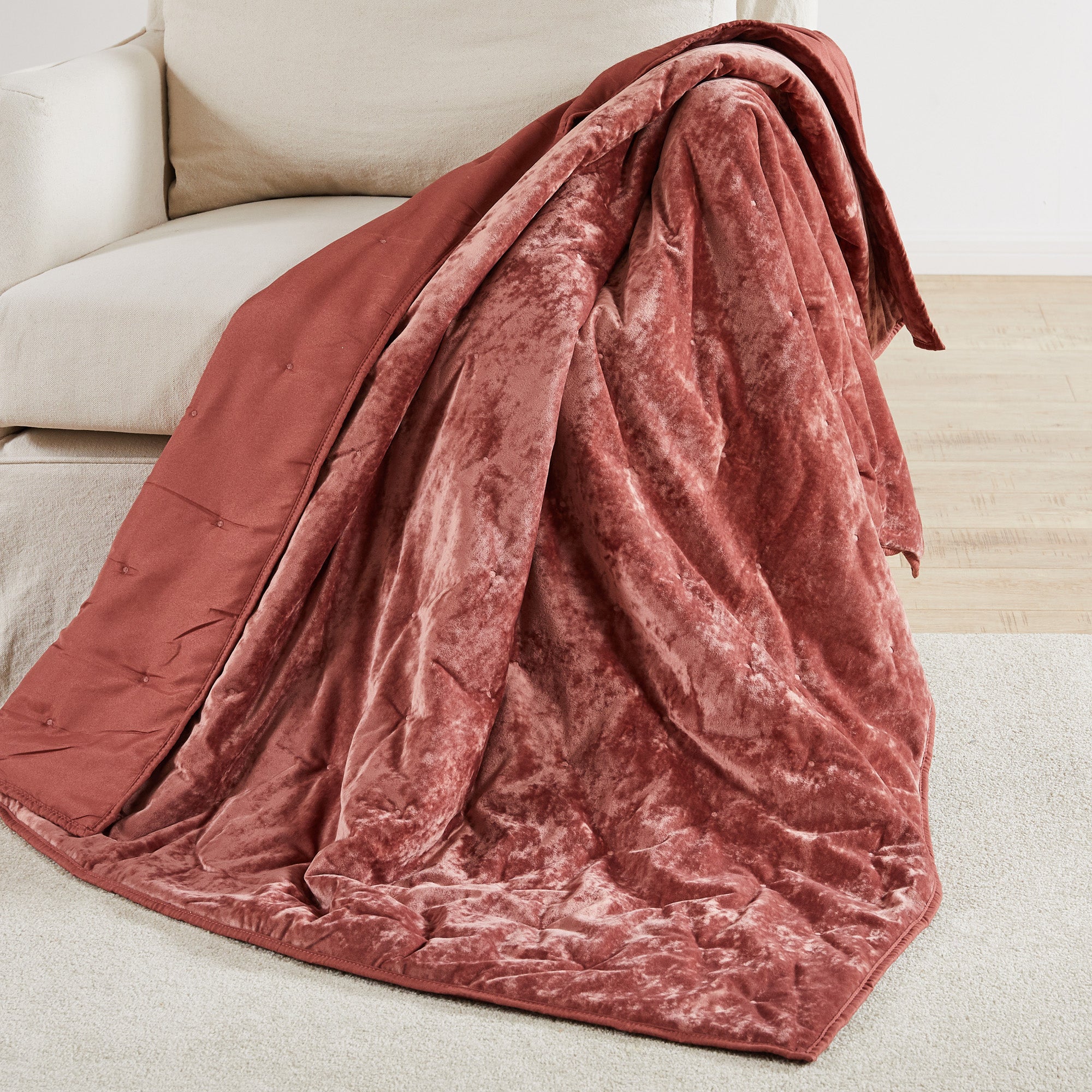 Levtex Home BH Abruzzi Velvet Spice Quilted Throw Throws