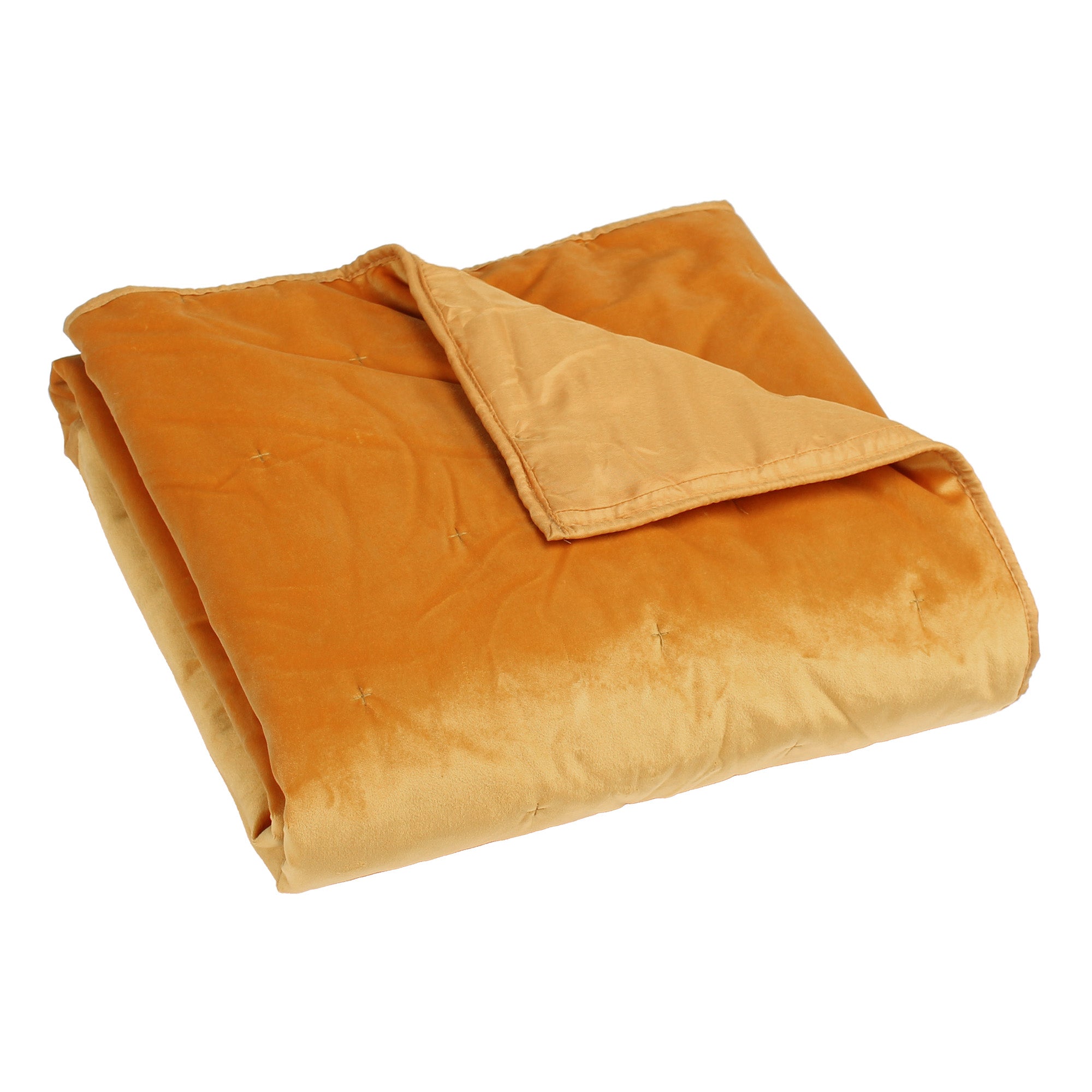 Levtex Home BH Calabria Velvet Ochre Quilted Throw Throws