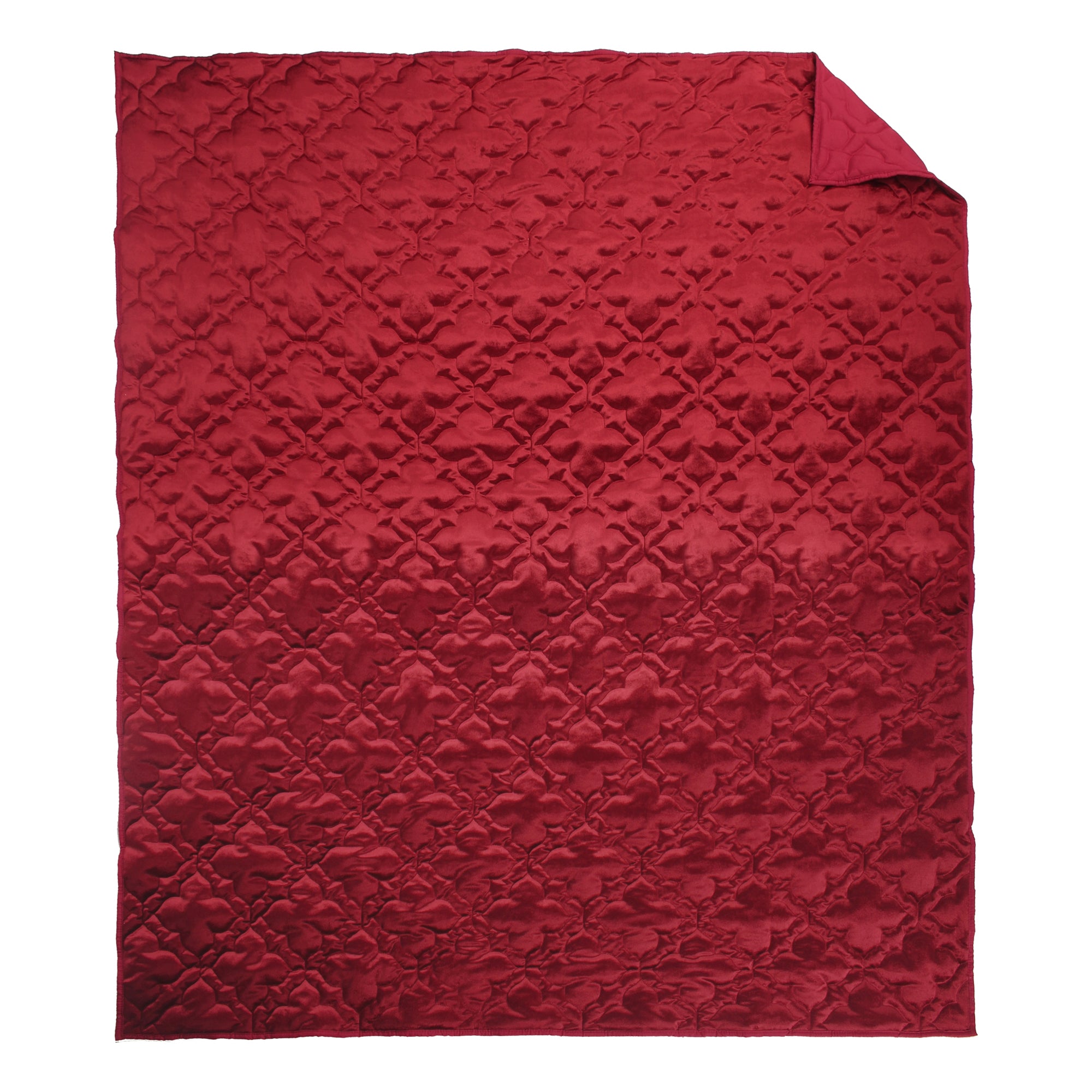 BH Caserta Velvet Red Throw