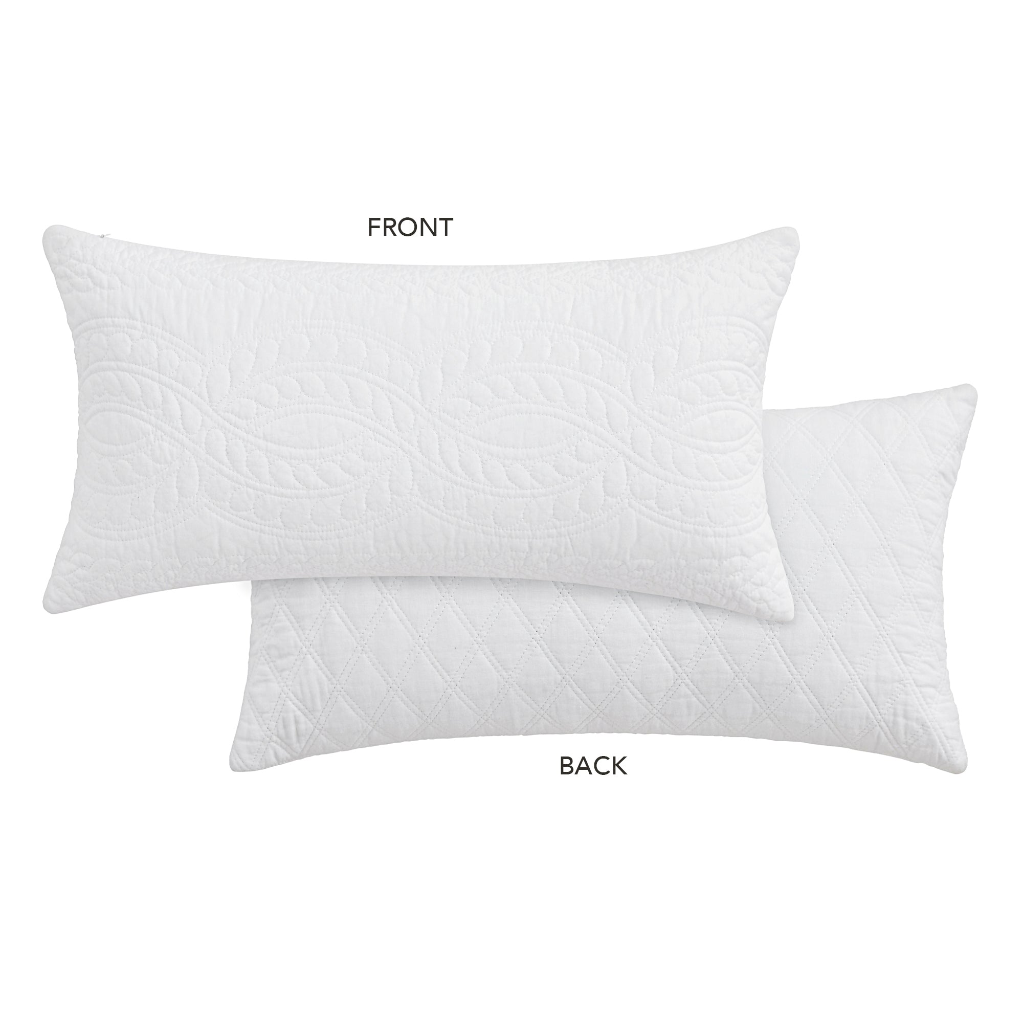 Levtex Home Ballou Bright White Rectangular Pillow Decorative Pillows