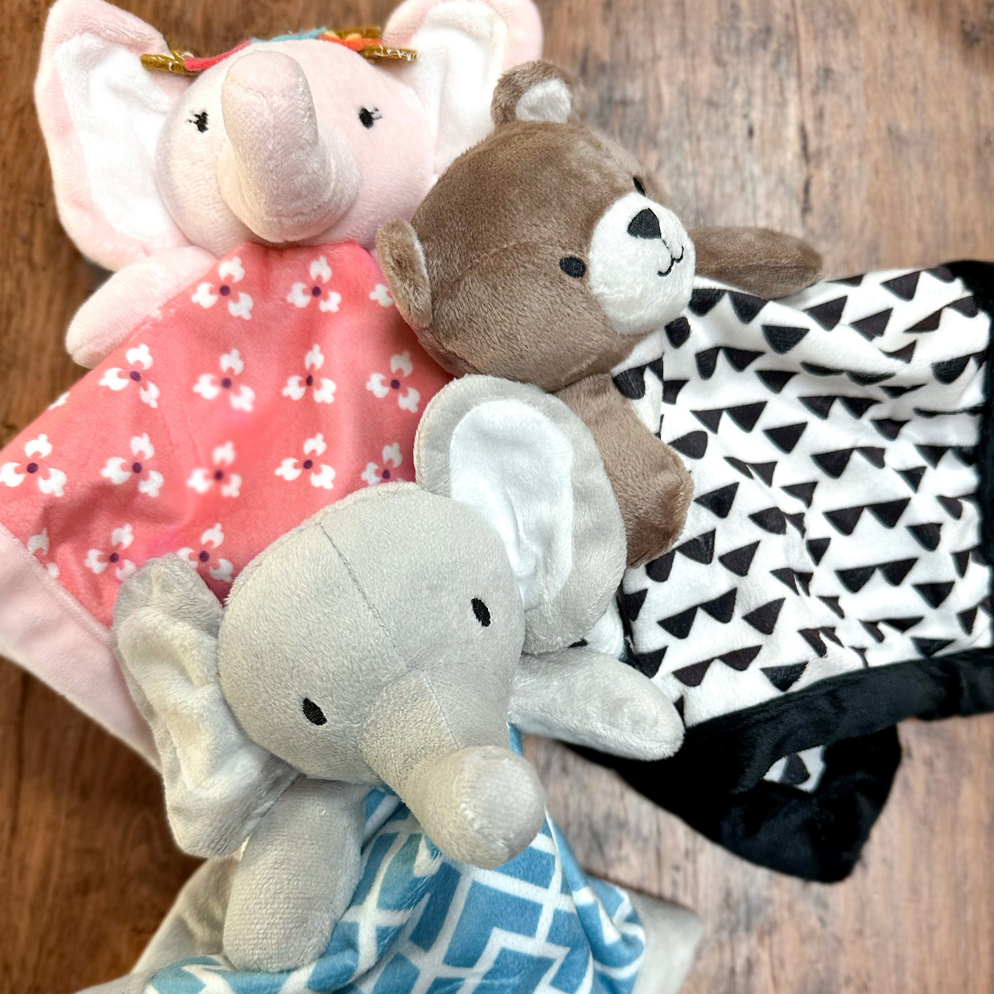 Levtex Home Elephant Plush Security Blanket - Grey Security Blankets