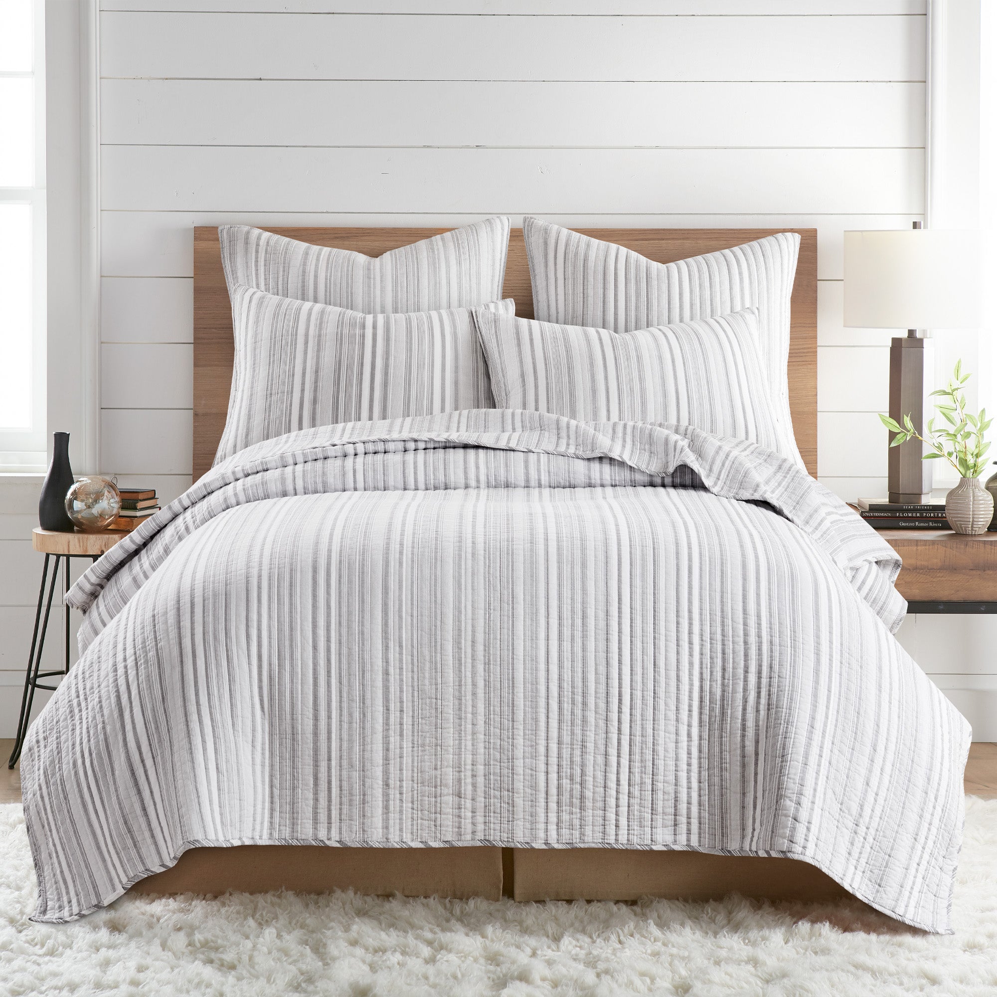 Levtex Home Bondi Stripe Grey Quilt Set Quilts