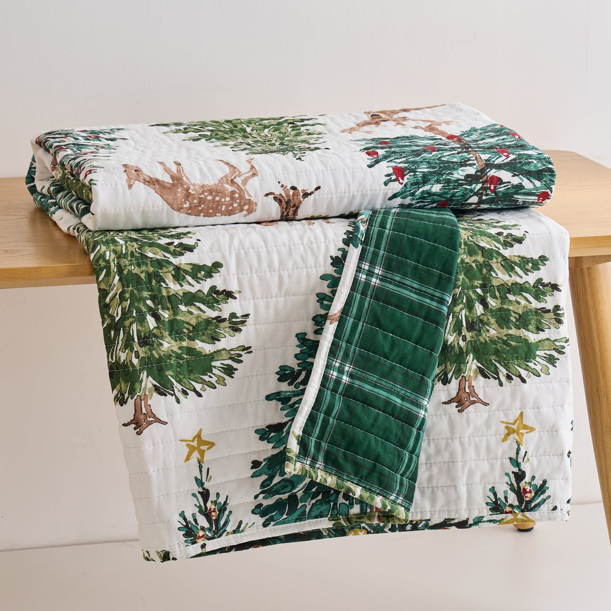 Christmas Grove Quilted Throw