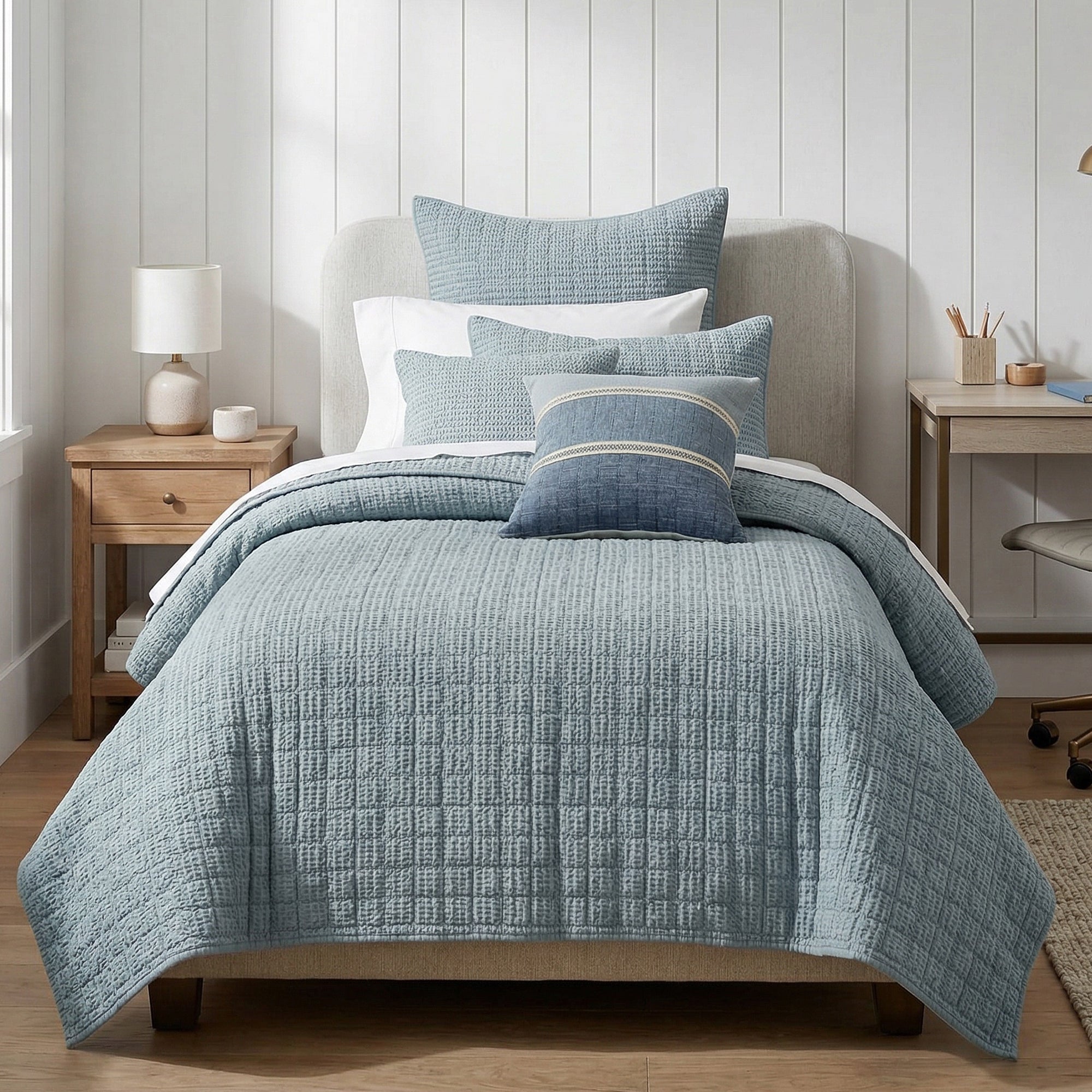 Cloud Waffle Quilt Set