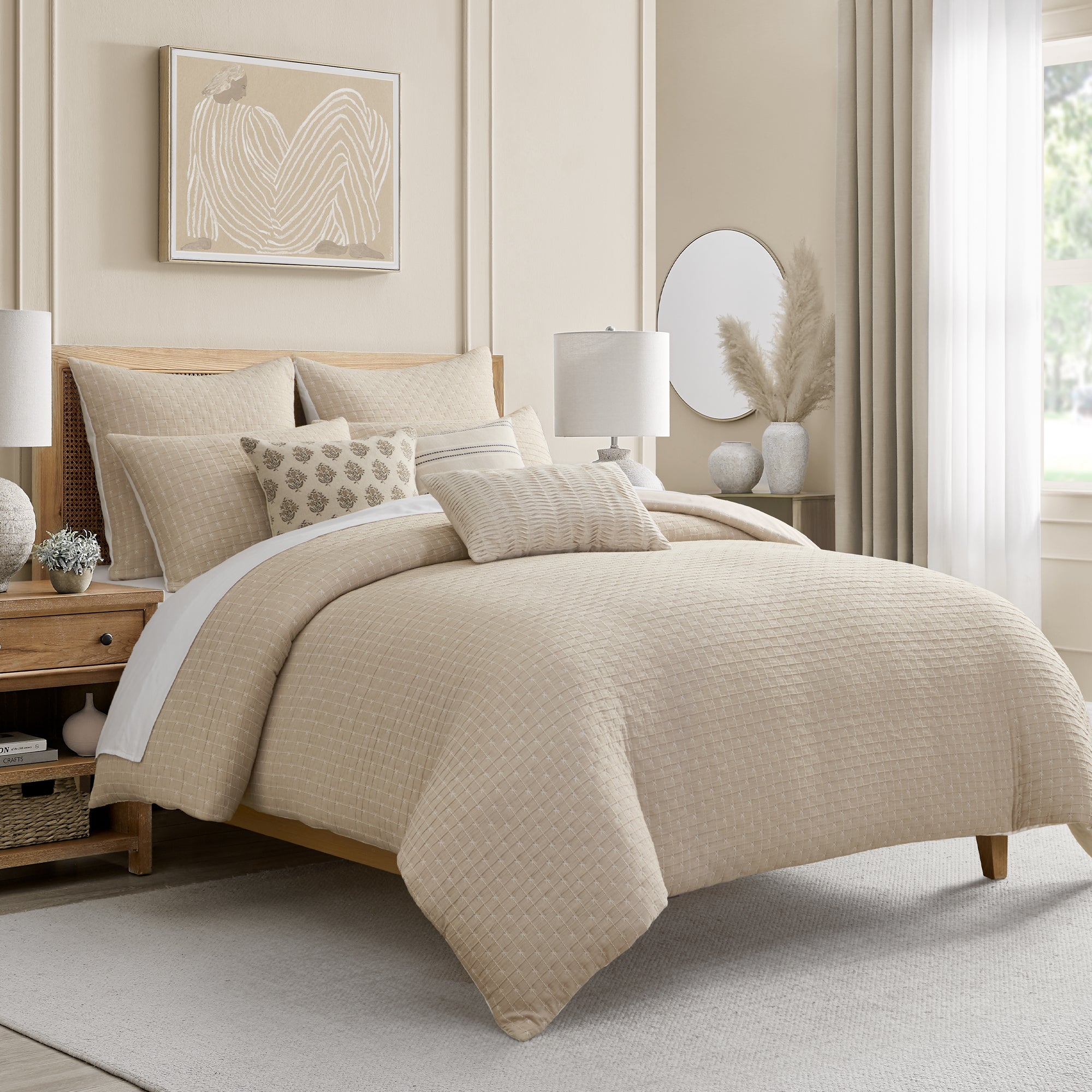Cross Stitch Comforter Set