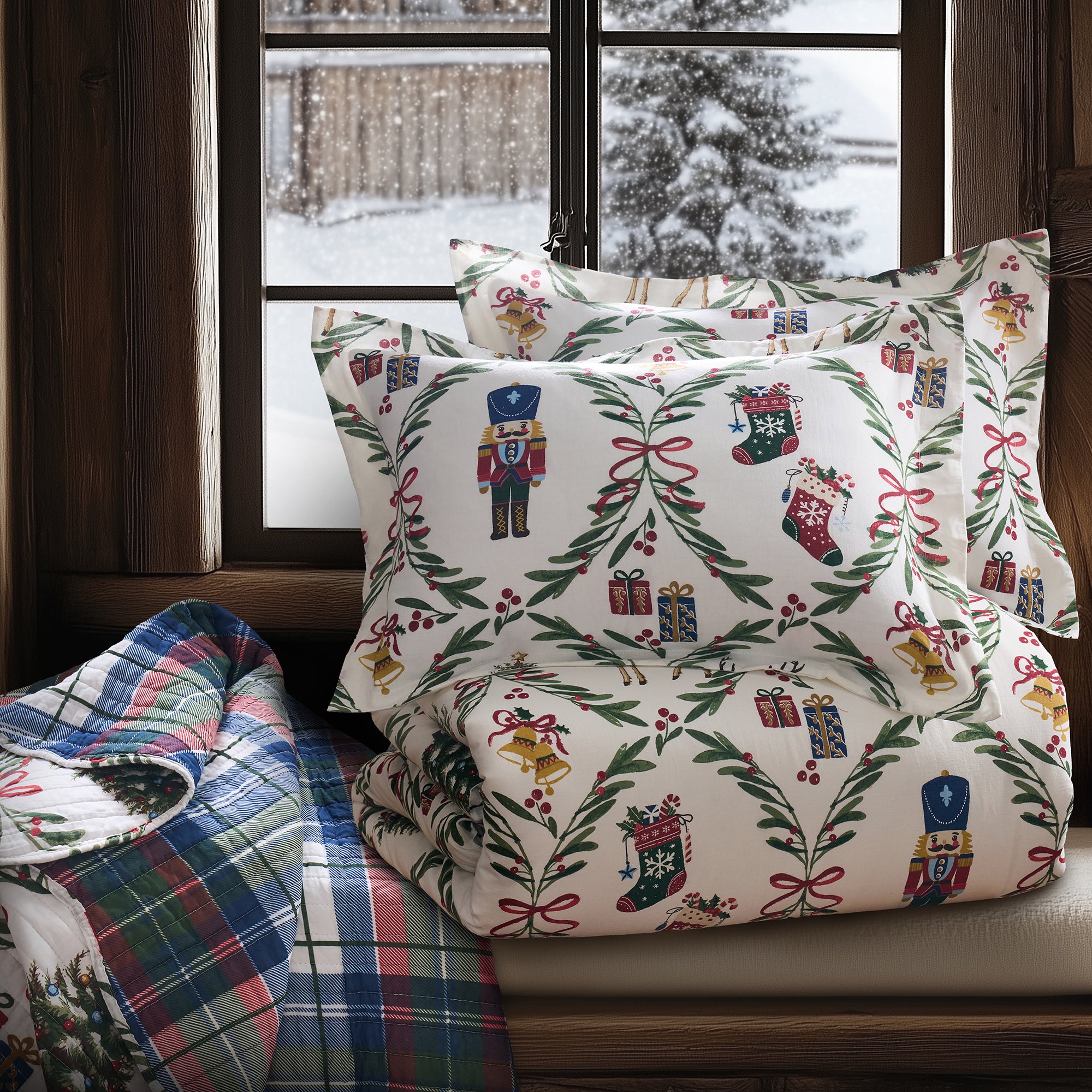 Festive Nutcrackers Duvet Cover Set