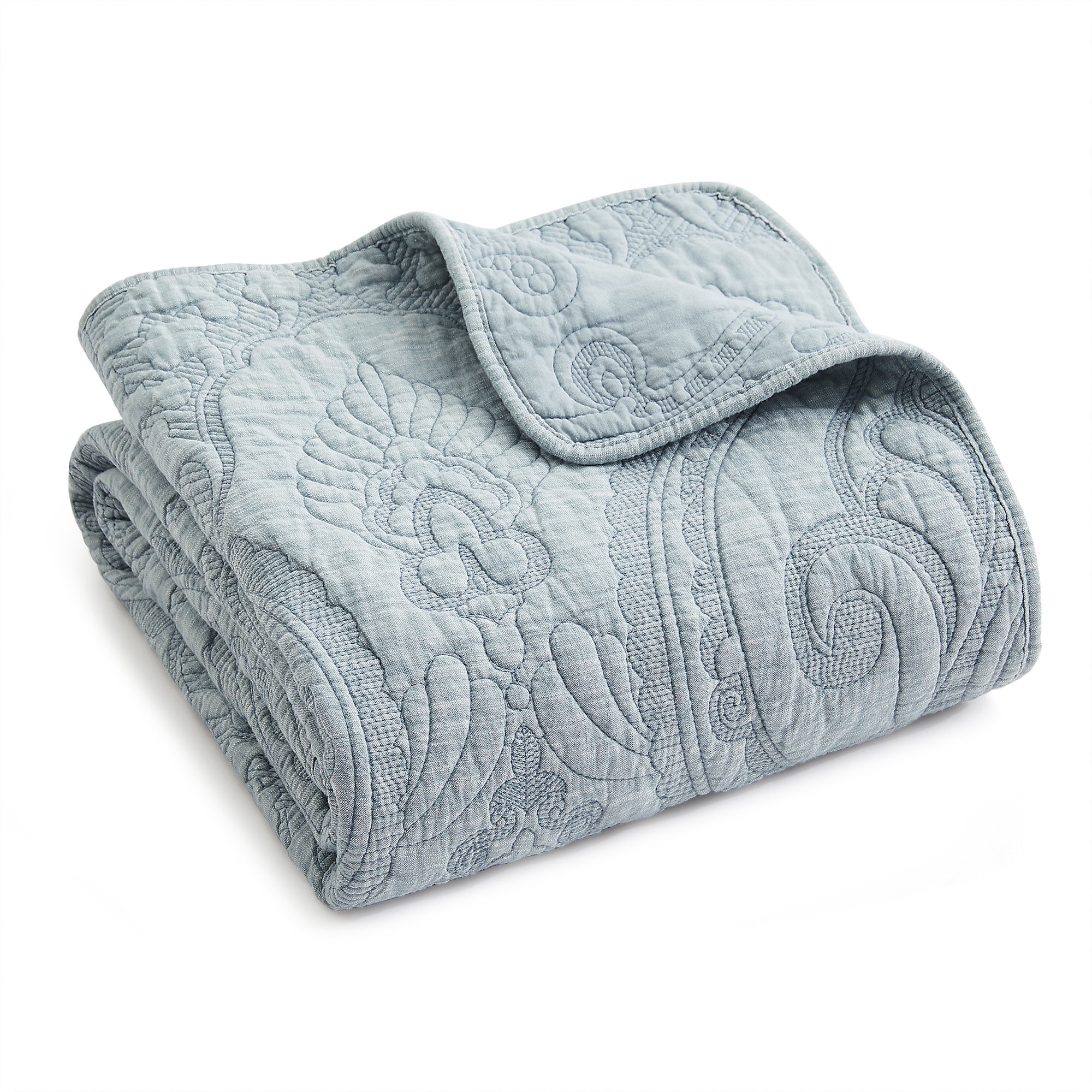 Helena Sage Quilted Throw