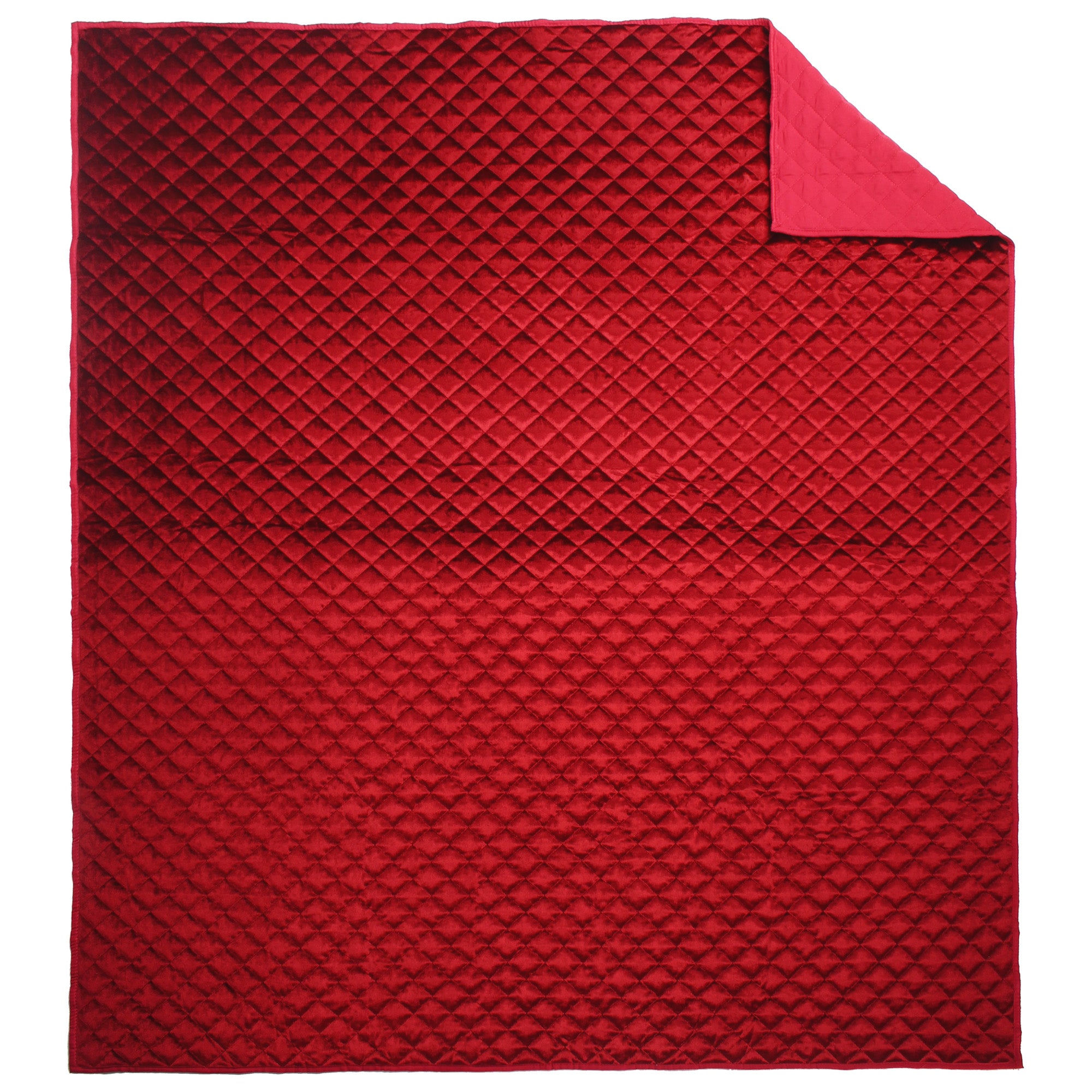 Levtex Home Red Velvet Quilted Throw Throws
