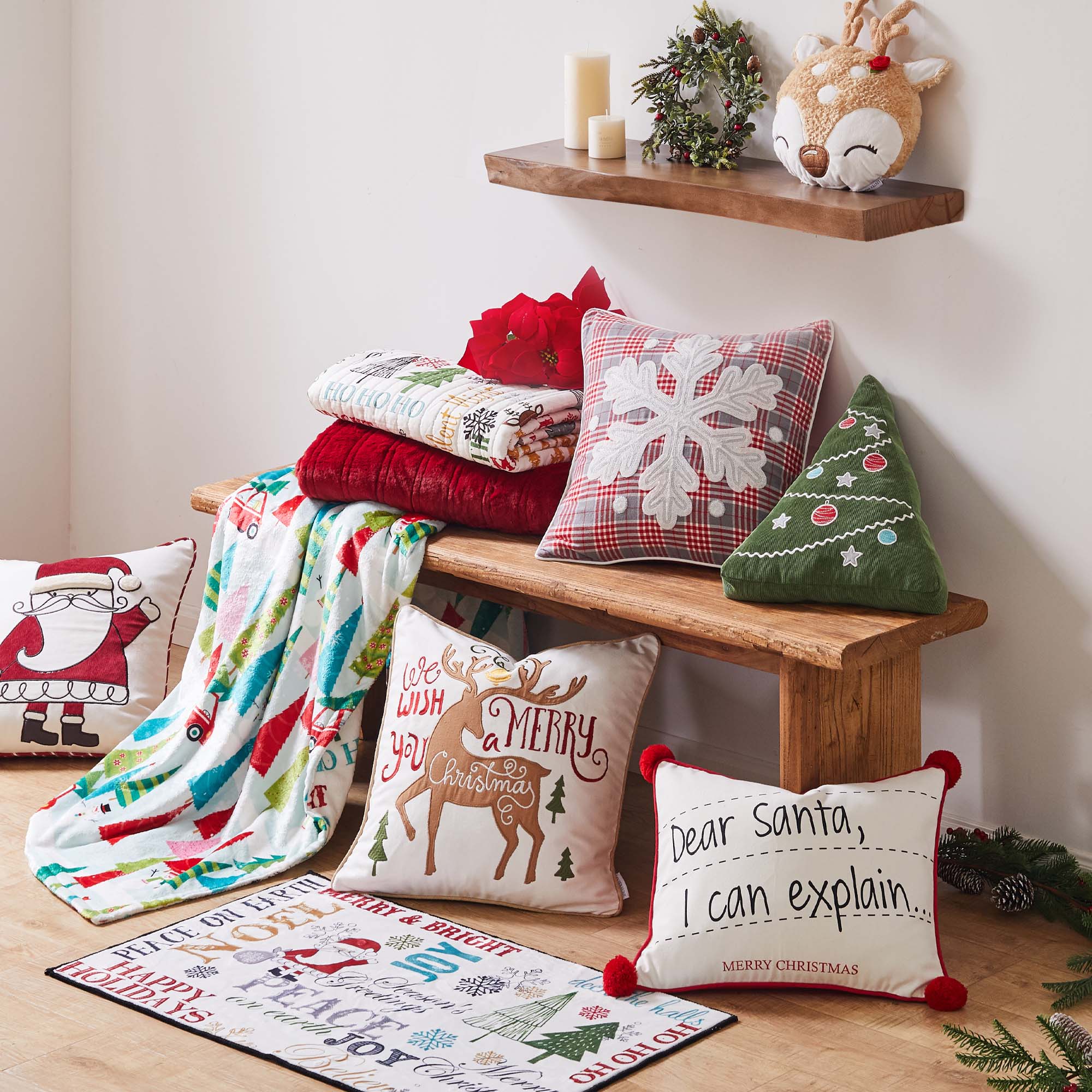 Levtex Home Santa Claus Quilted Throw Throws