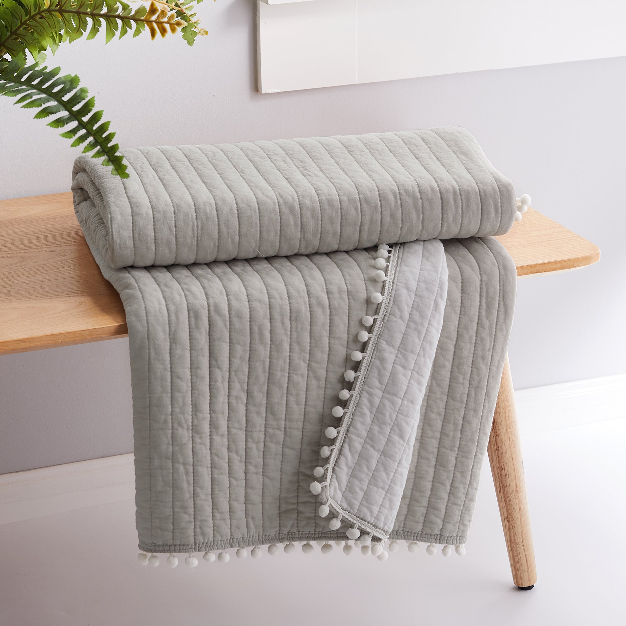 Levtex Home Pom Pom Quilted Throw Throws
