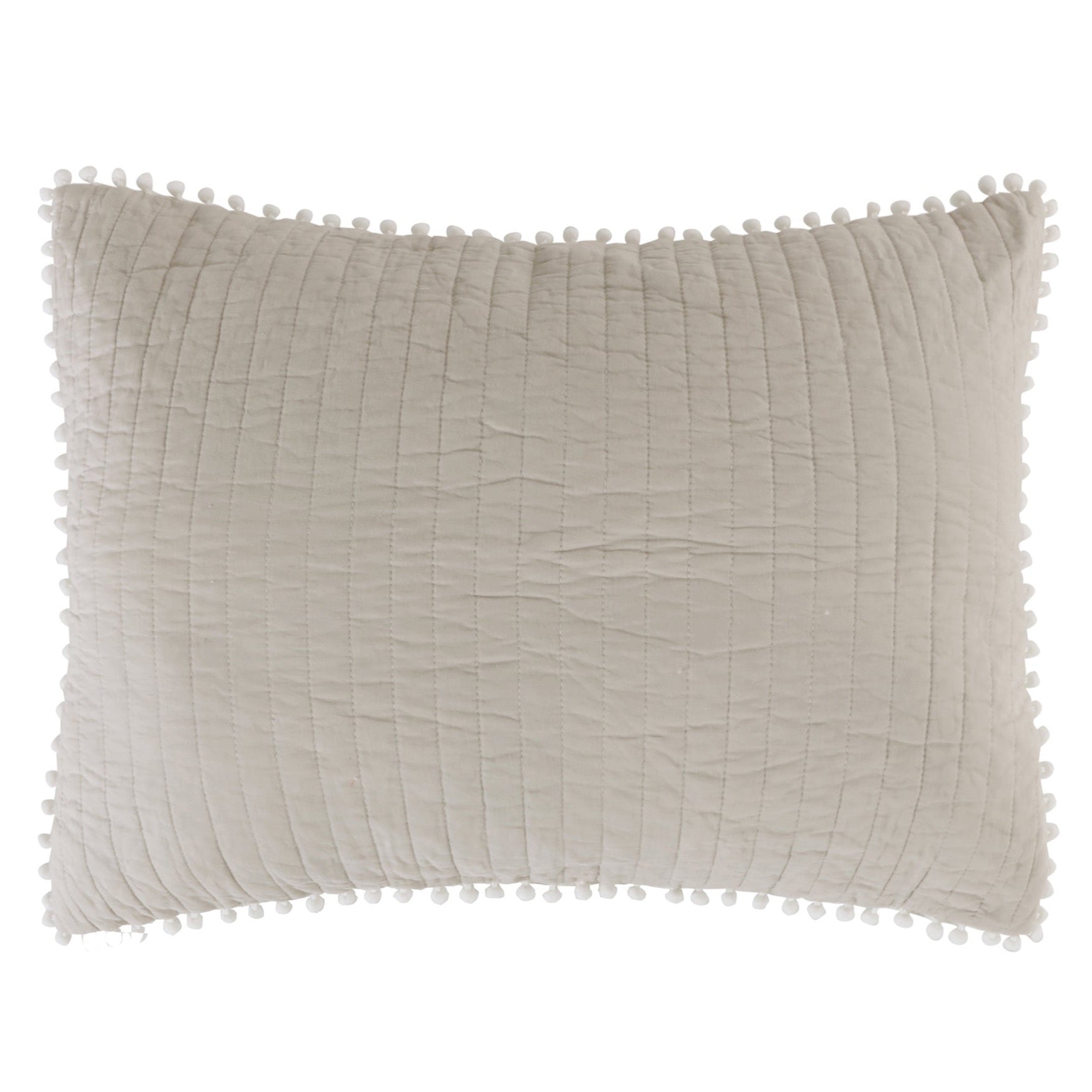 Levtex Home Pom Pom Taupe Standard Sham Shams