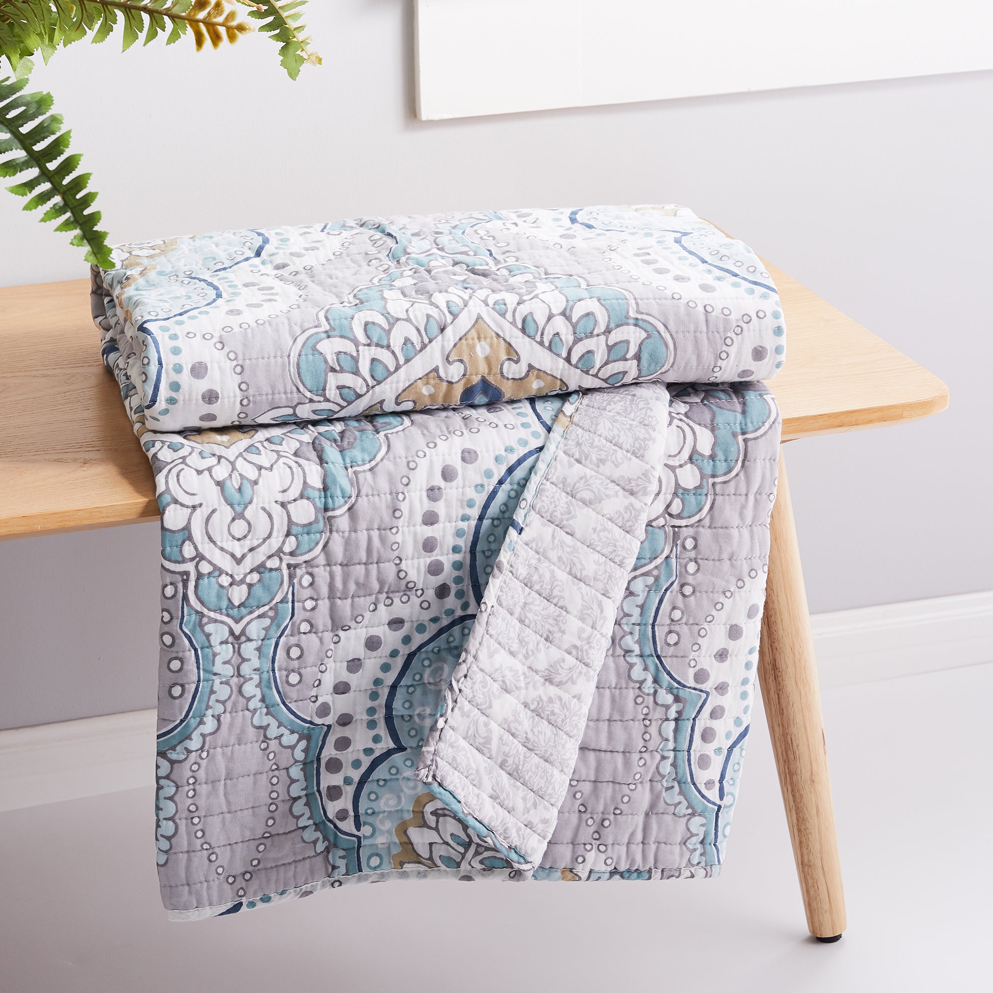 Levtex Home Olyria Coral Quilted Throw Throws