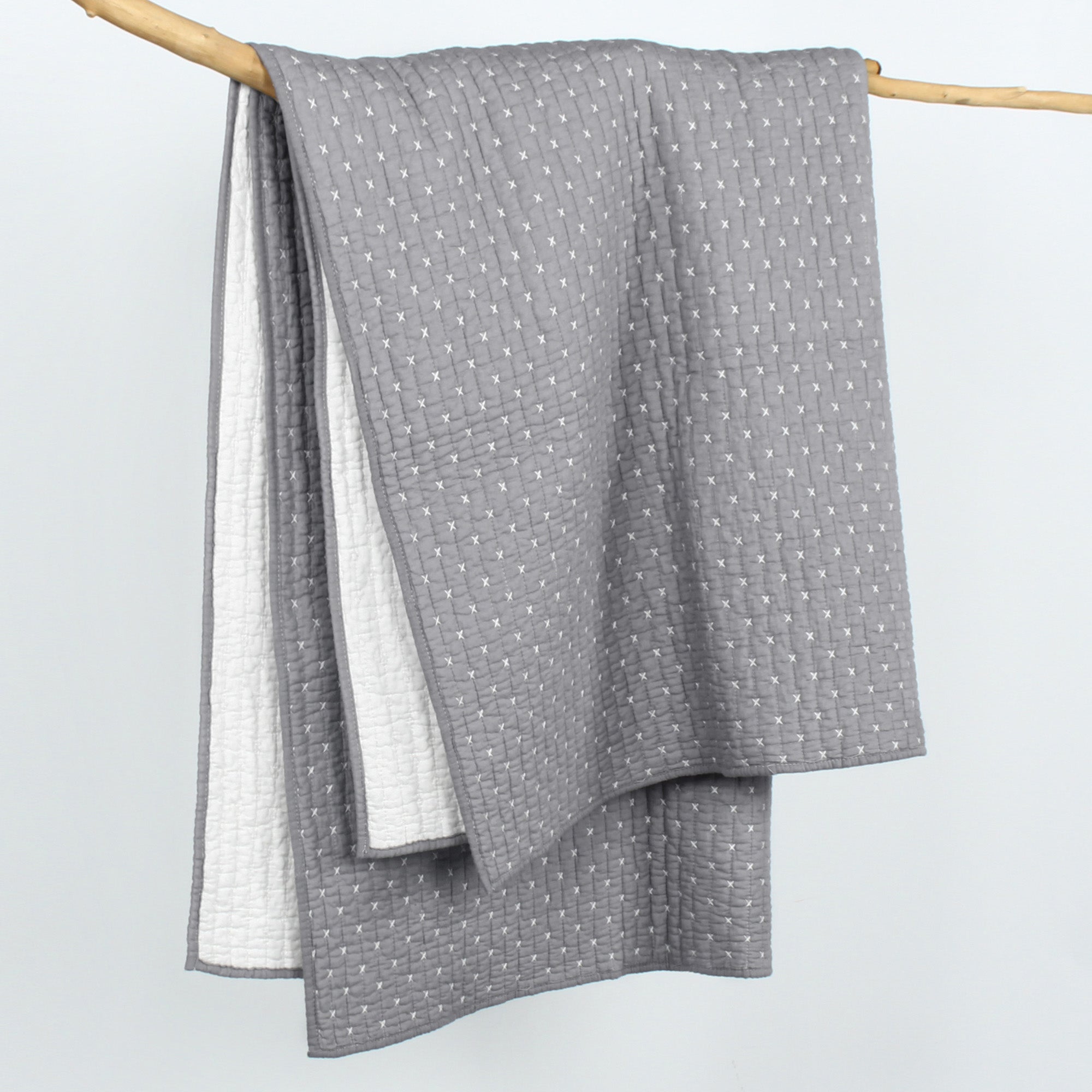 Cross Stitch Quilted Throw