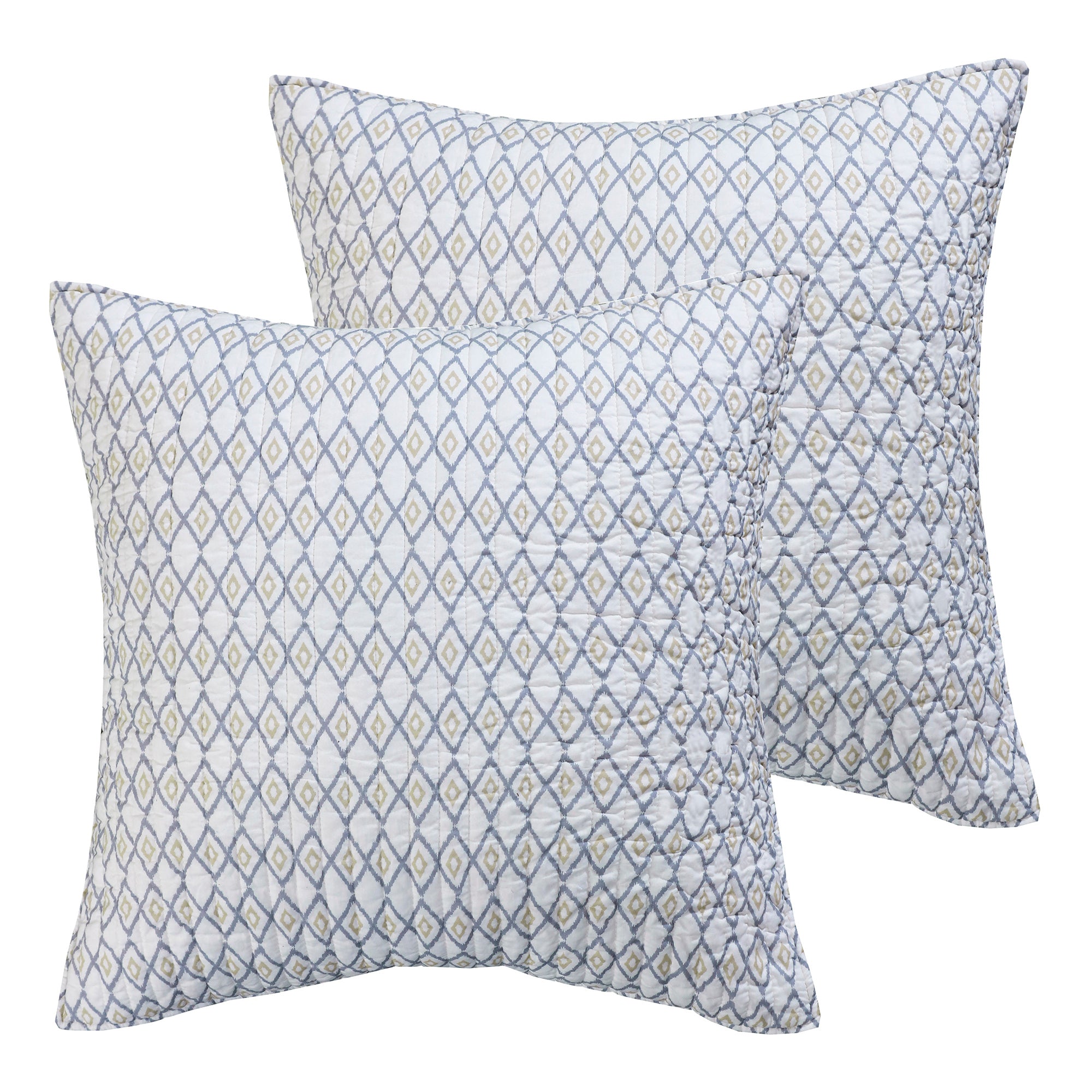 Levtex Home Tamsin Grey Euro Shams Set of 2 Euro Shams