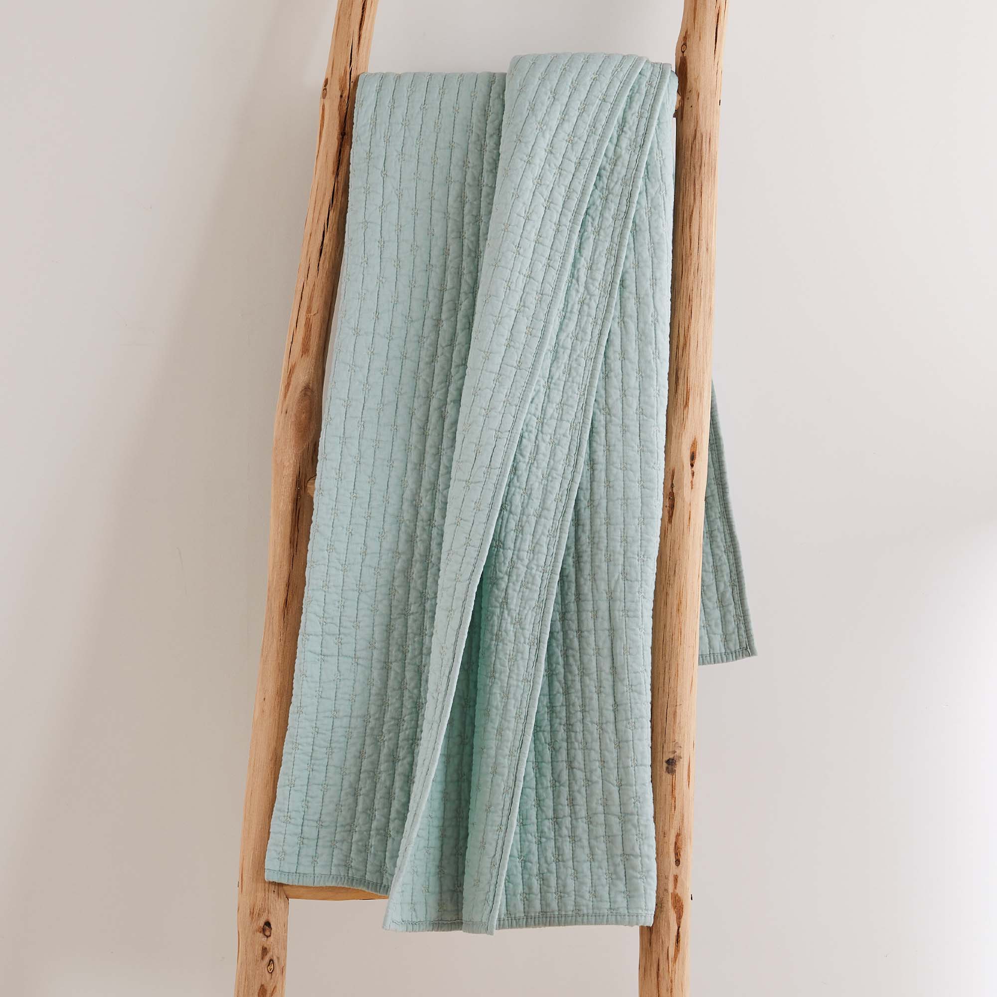 Cross Stitch Quilted Throw