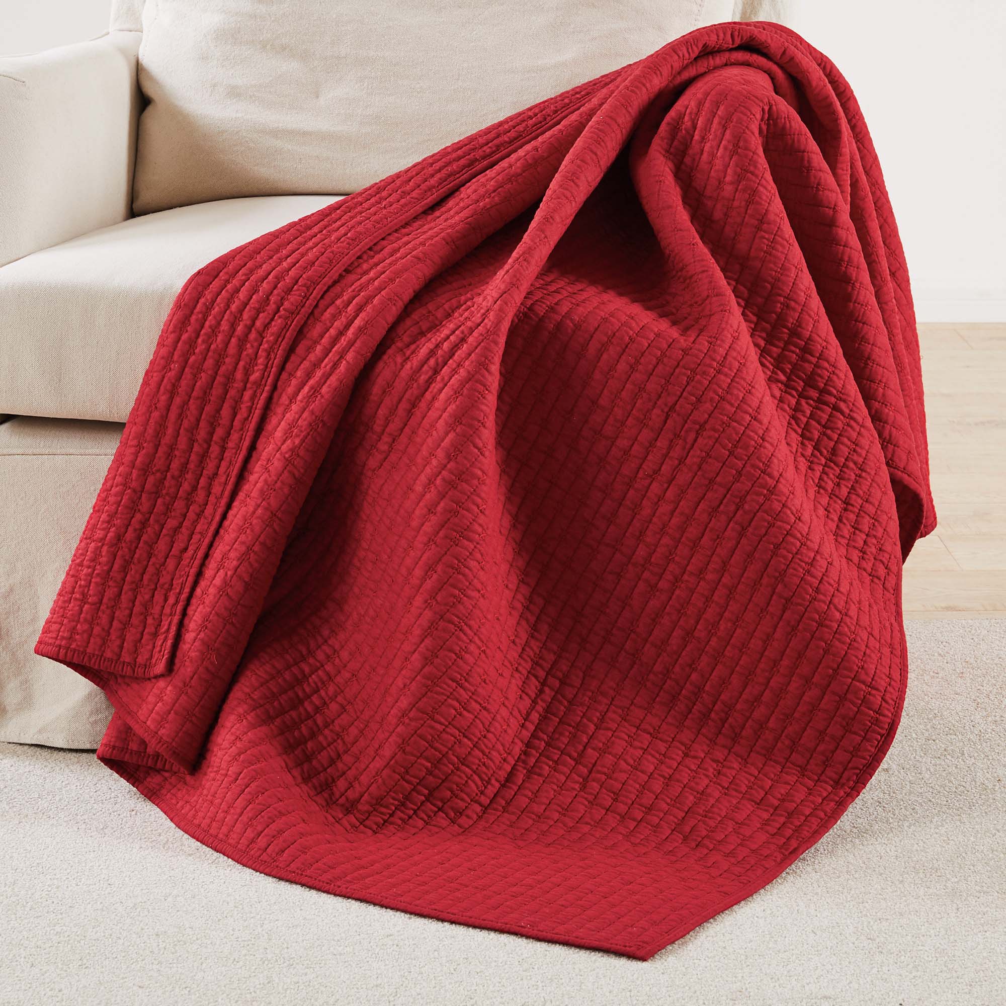Cross Stitch Quilted Throw