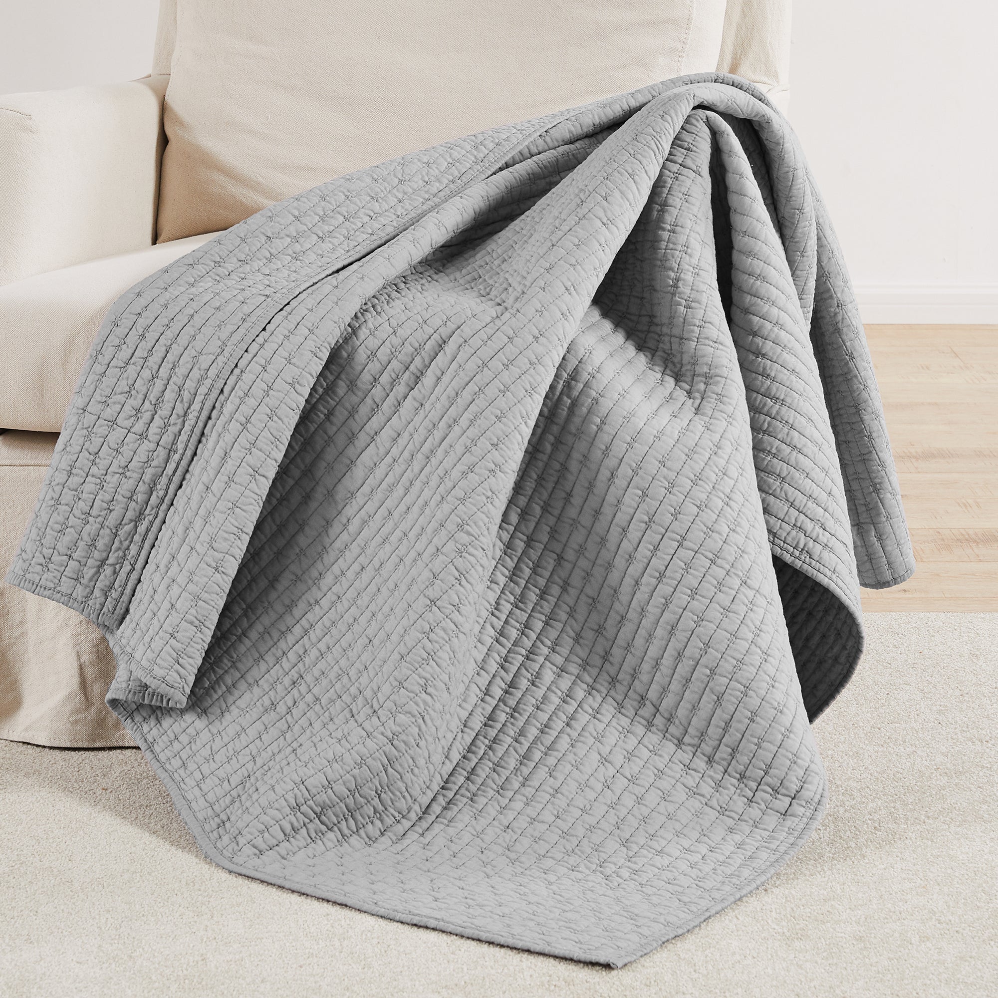 Cross Stitch Quilted Throw