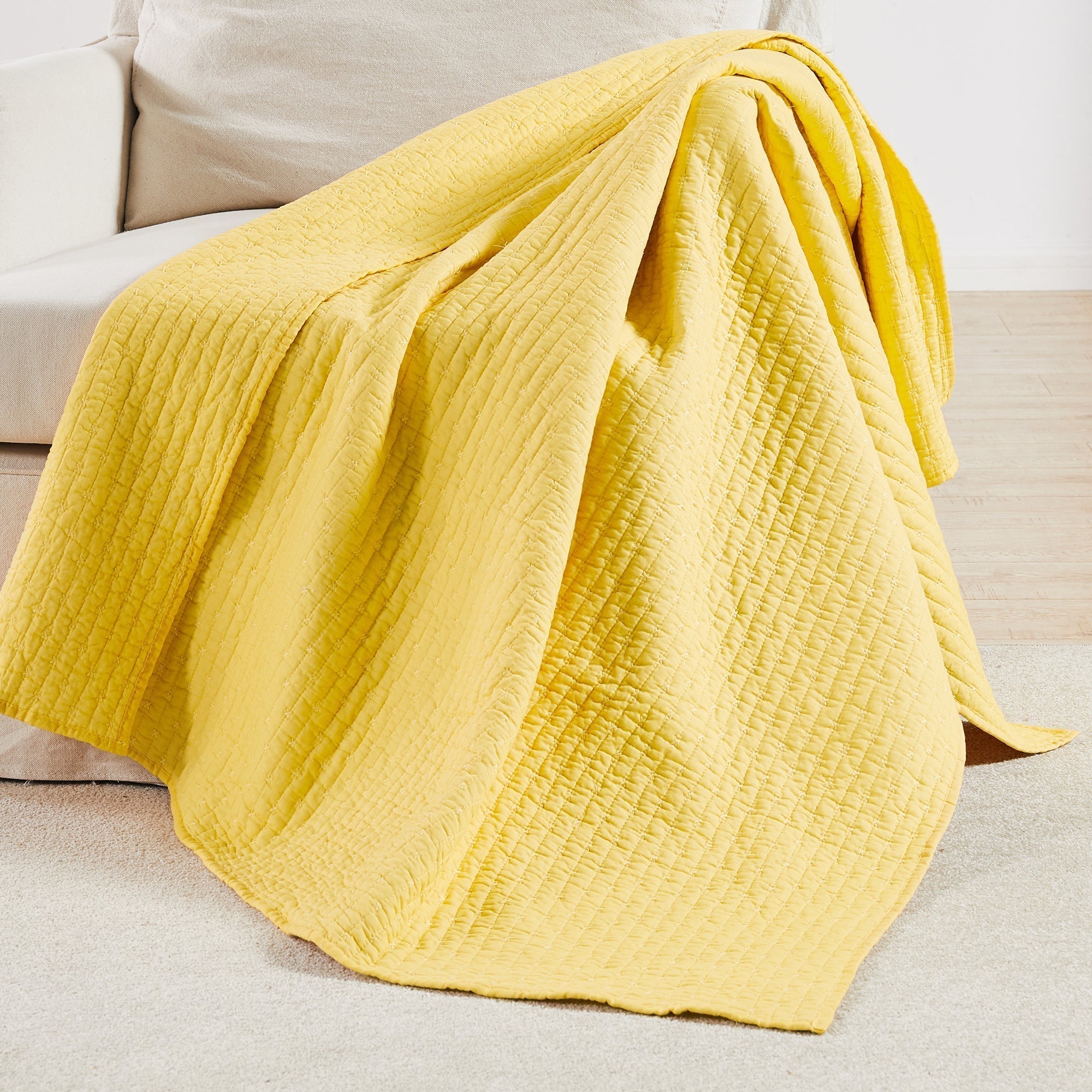 Cross Stitch Quilted Throw