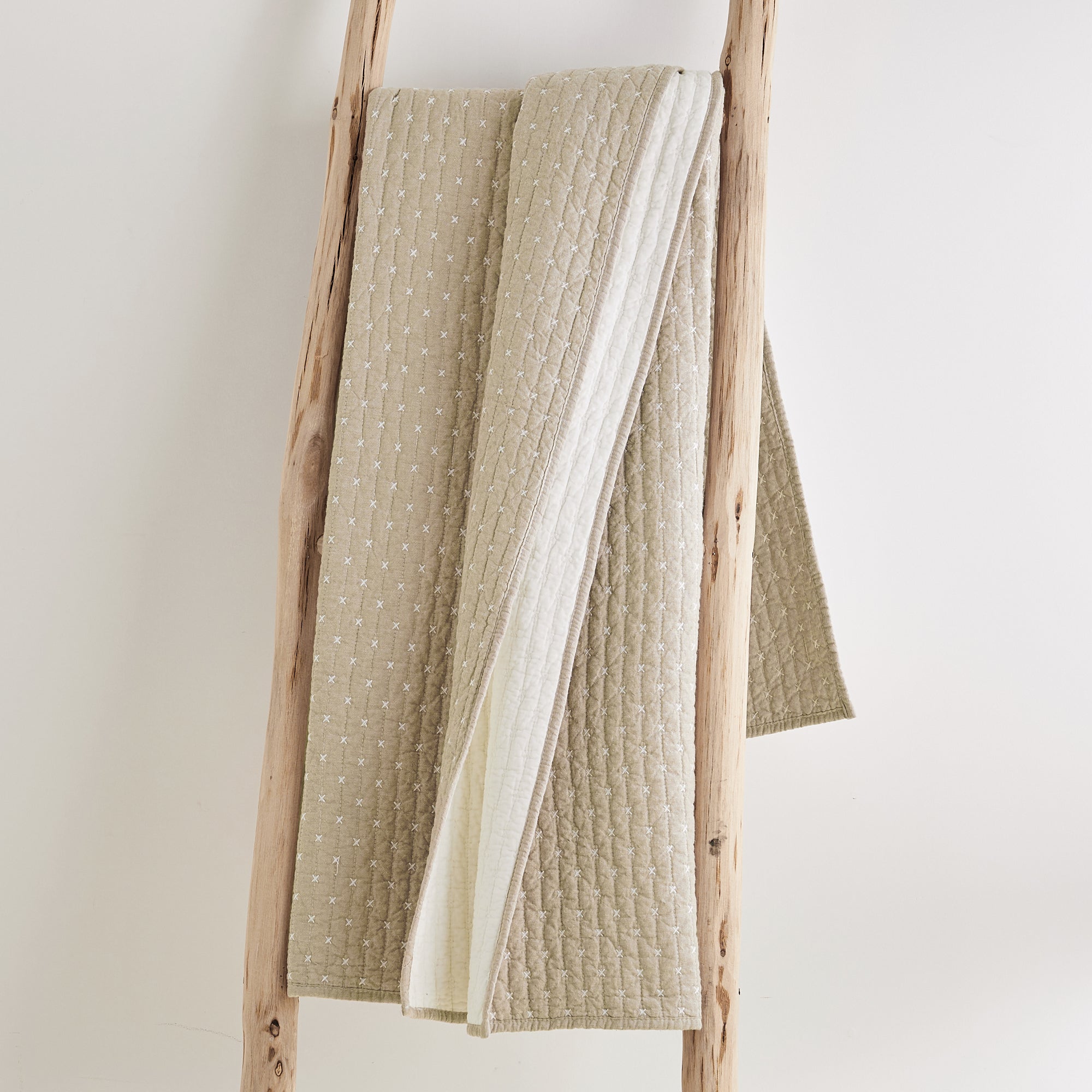 Cross Stitch Quilted Throw