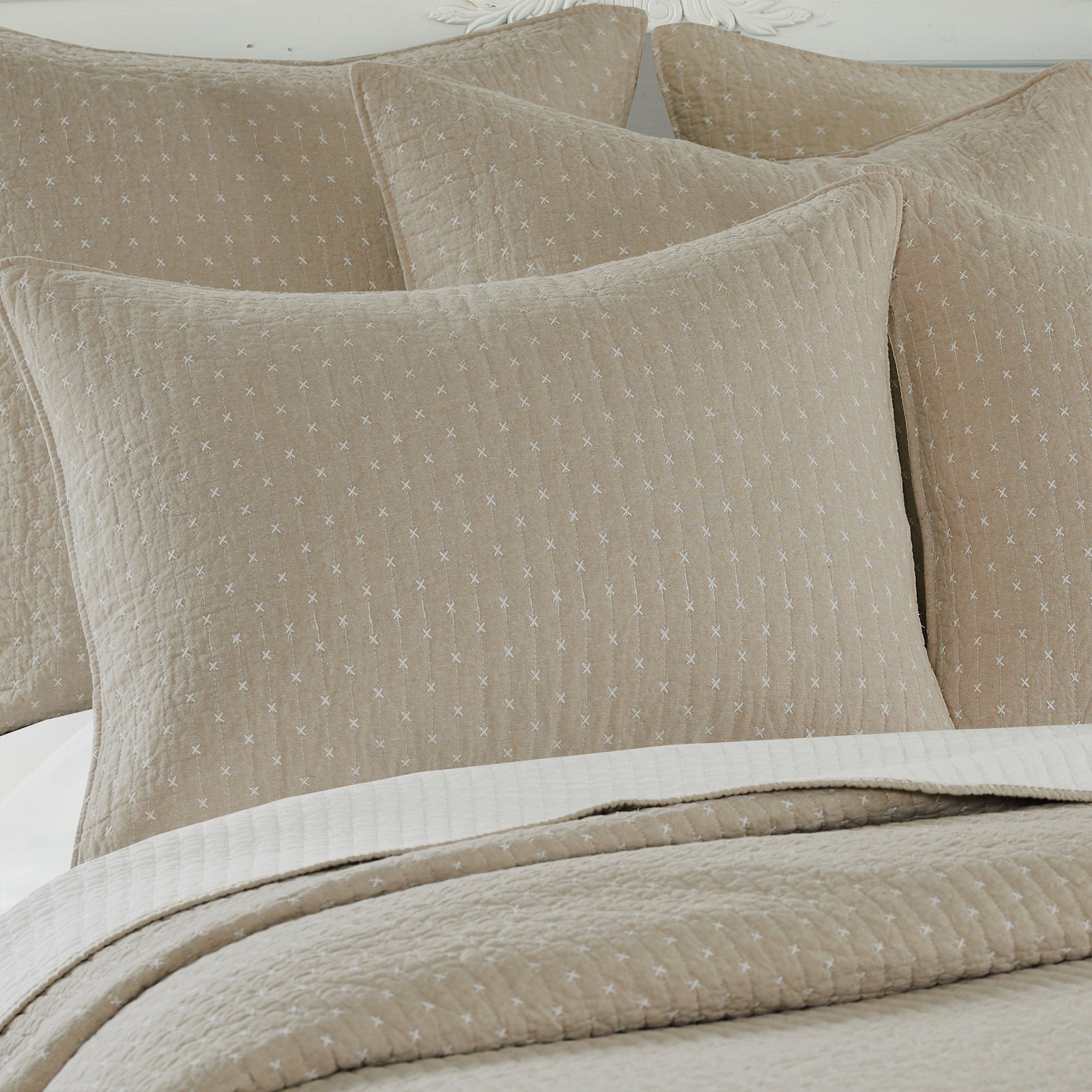 Levtex Home Cross Stitch Standard Sham Shams