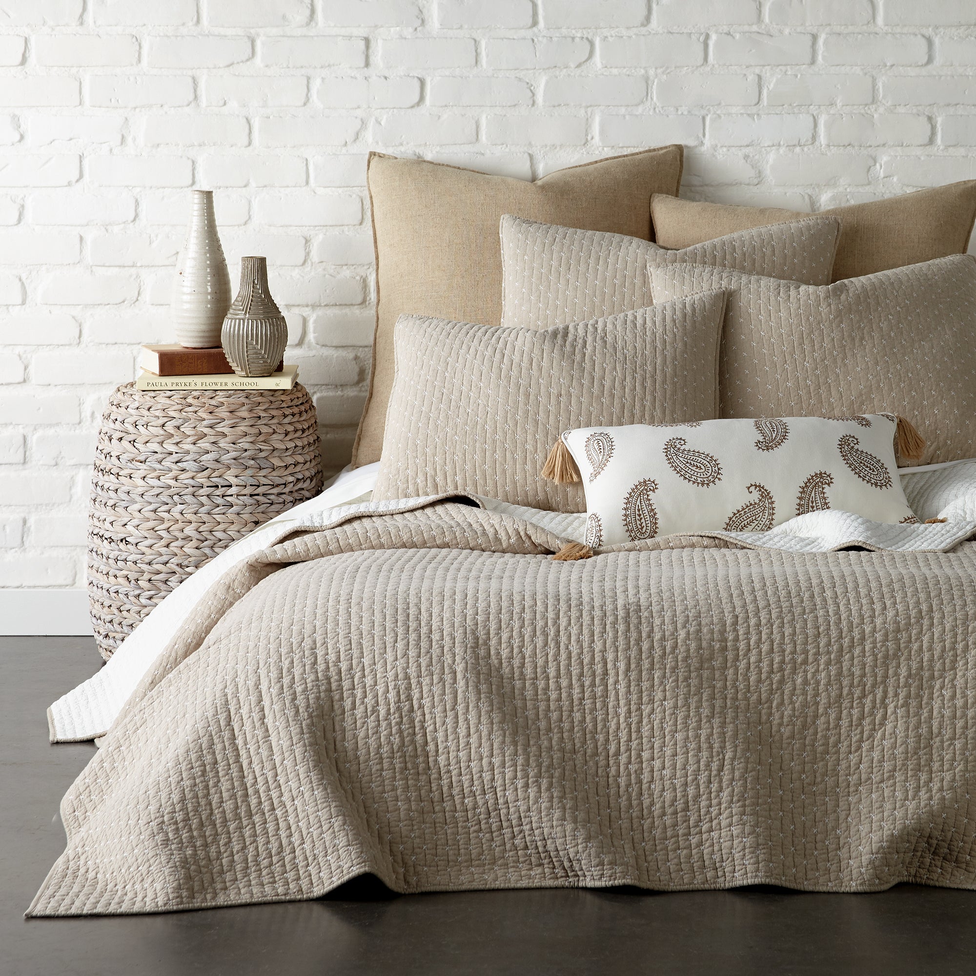 Levtex Home Cross Stitch Standard Sham Shams