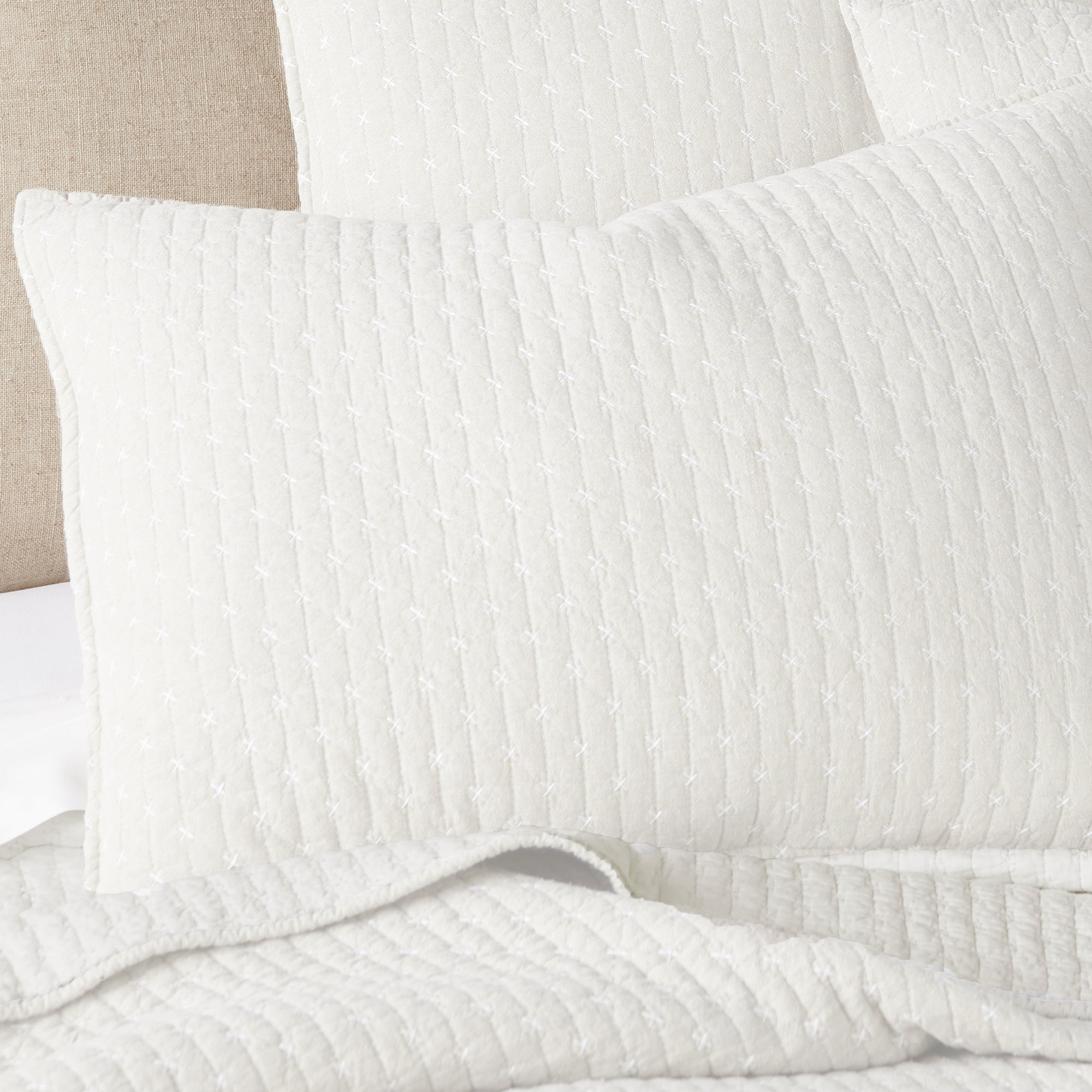 Levtex Home Cross Stitch Standard Sham Shams