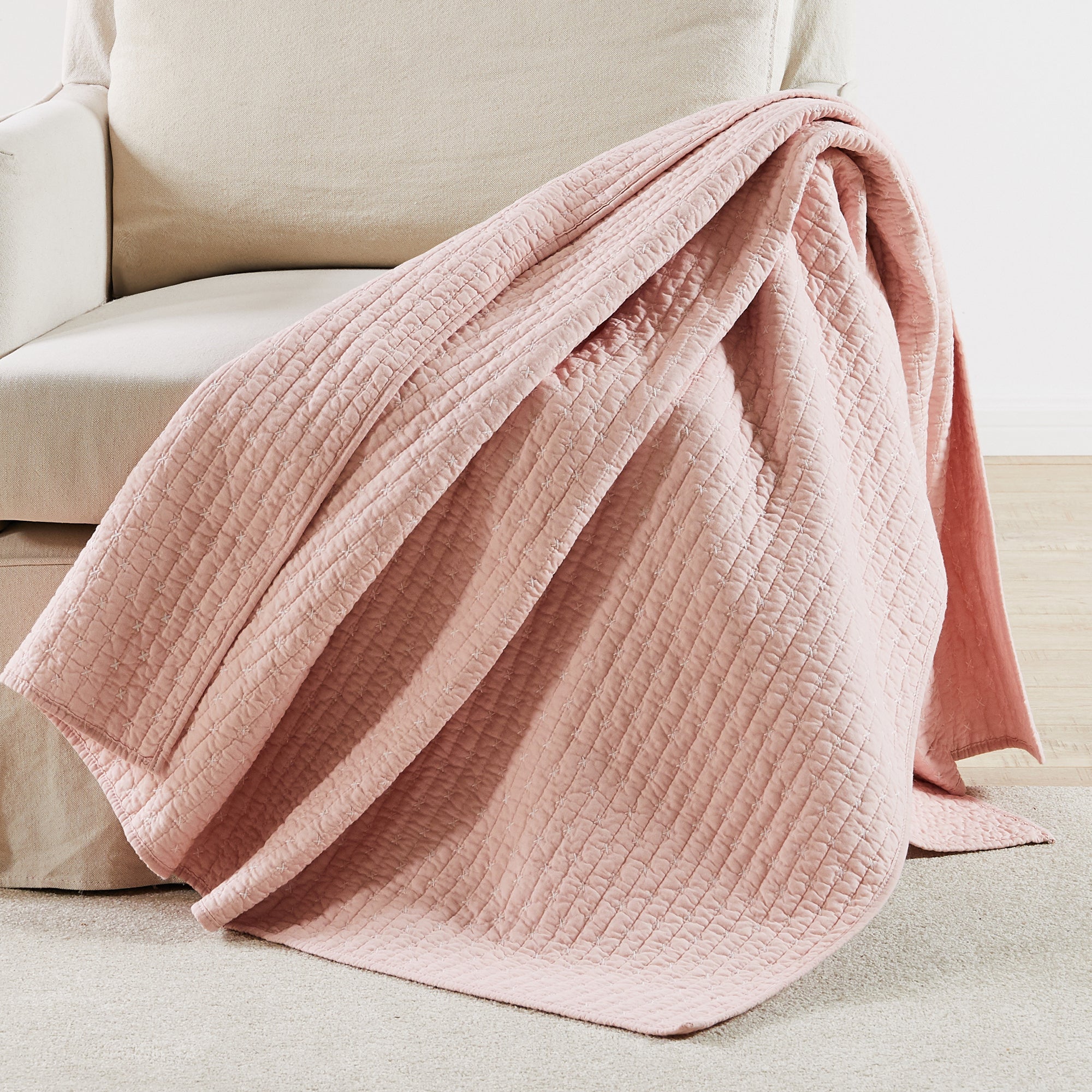 Cross Stitch Quilted Throw