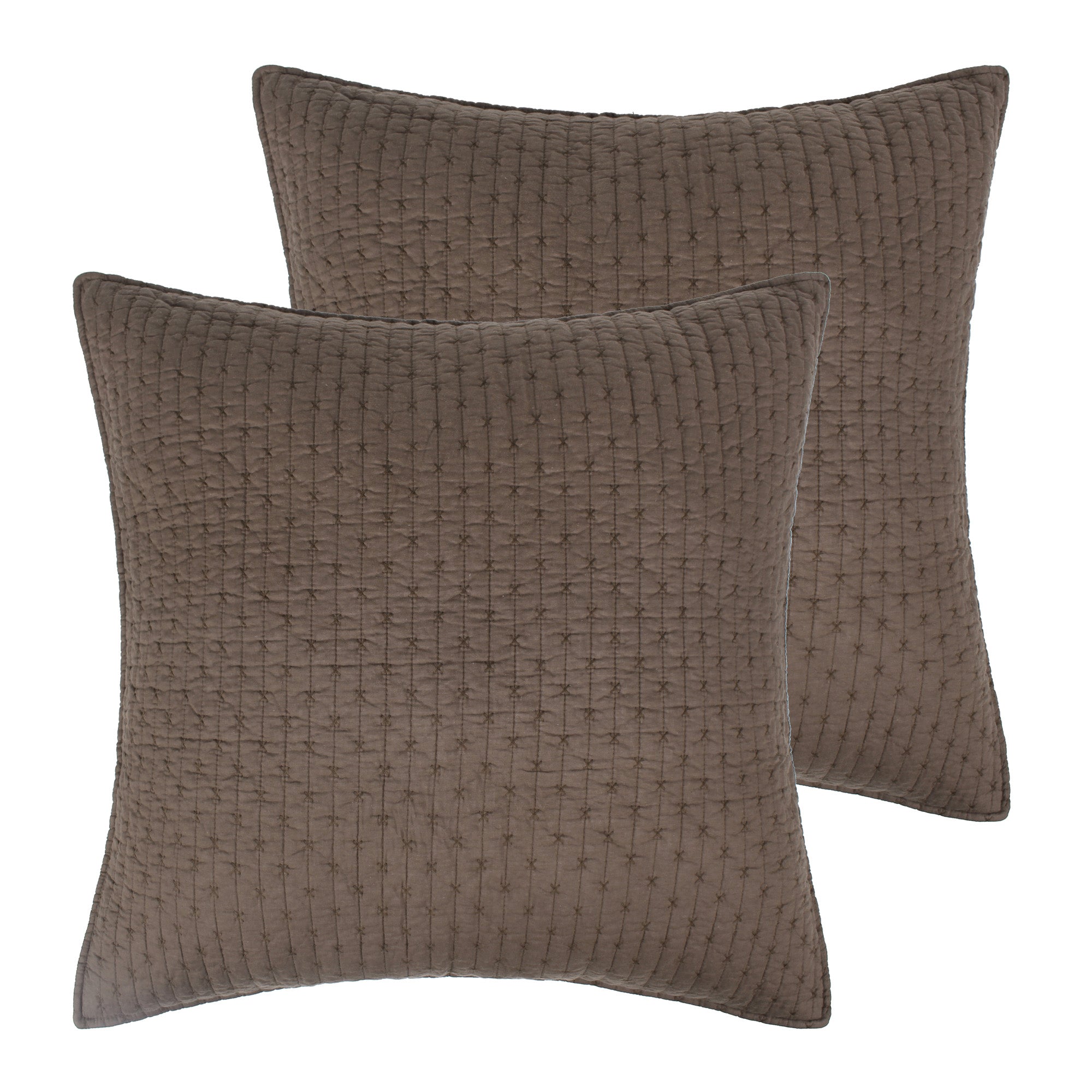 Levtex Home Cross Stitch Euro Sham Set of 2 Euro Shams