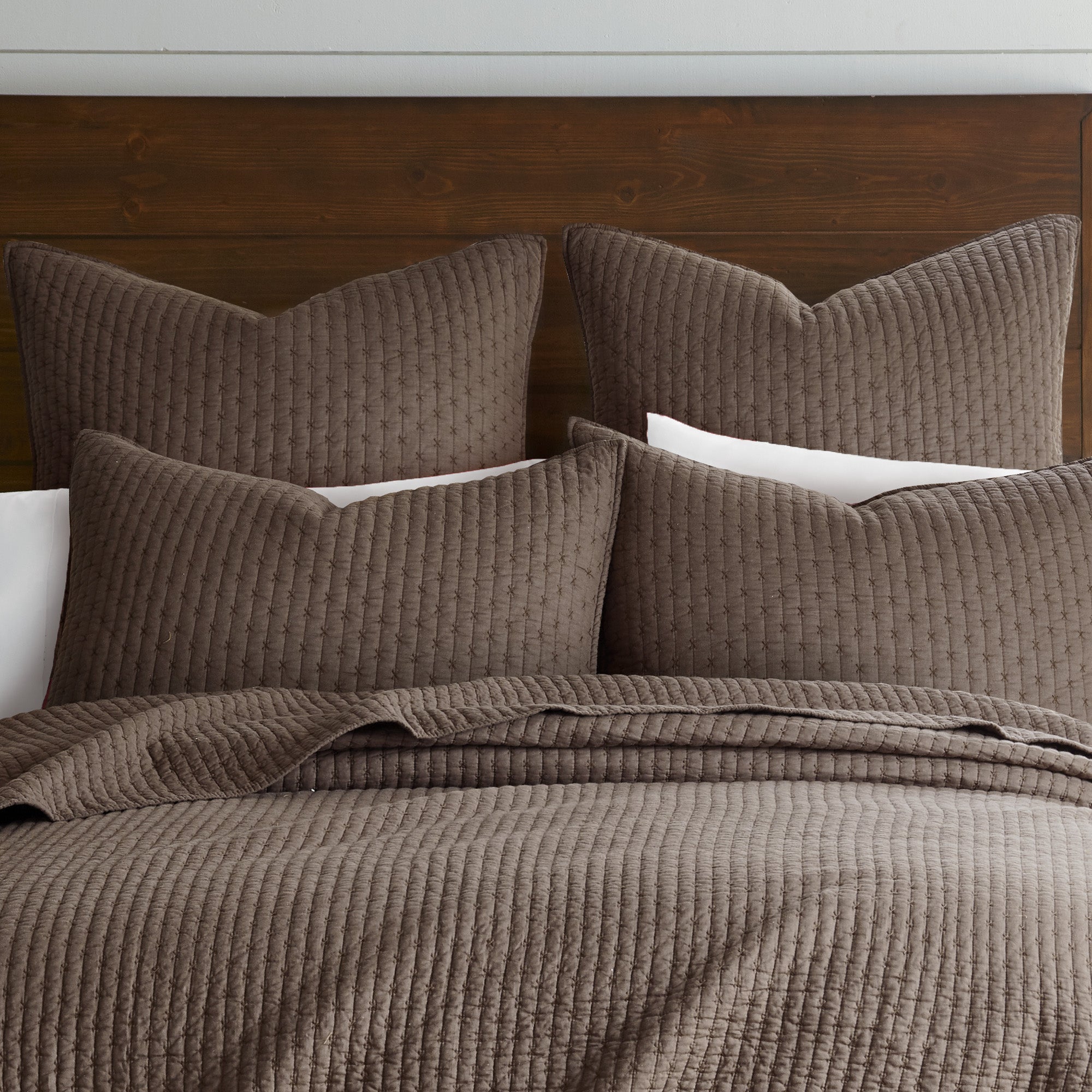 Levtex Home Cross Stitch Euro Sham Set of 2 Euro Shams