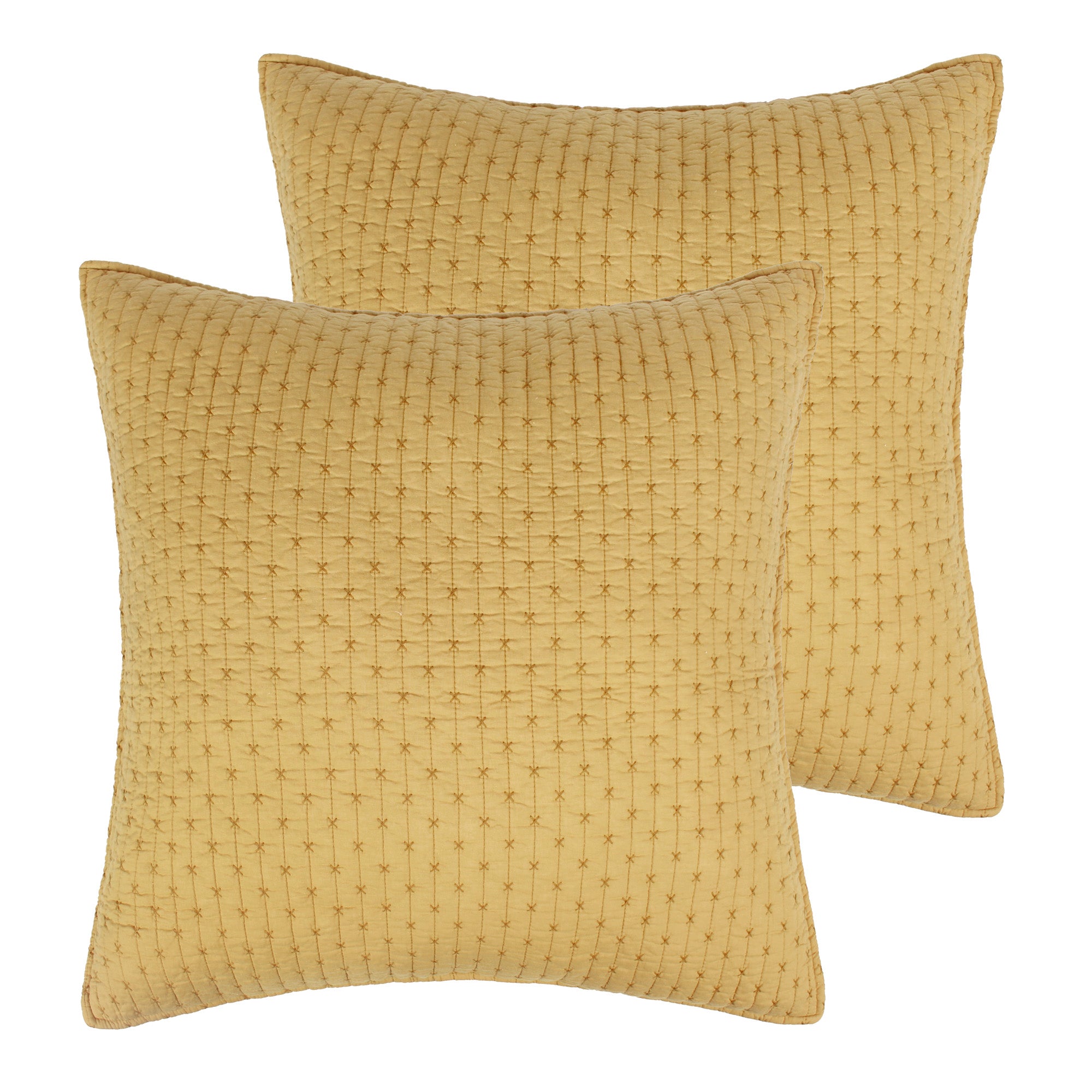 Levtex Home Cross Stitch Euro Sham Set of 2 Euro Shams