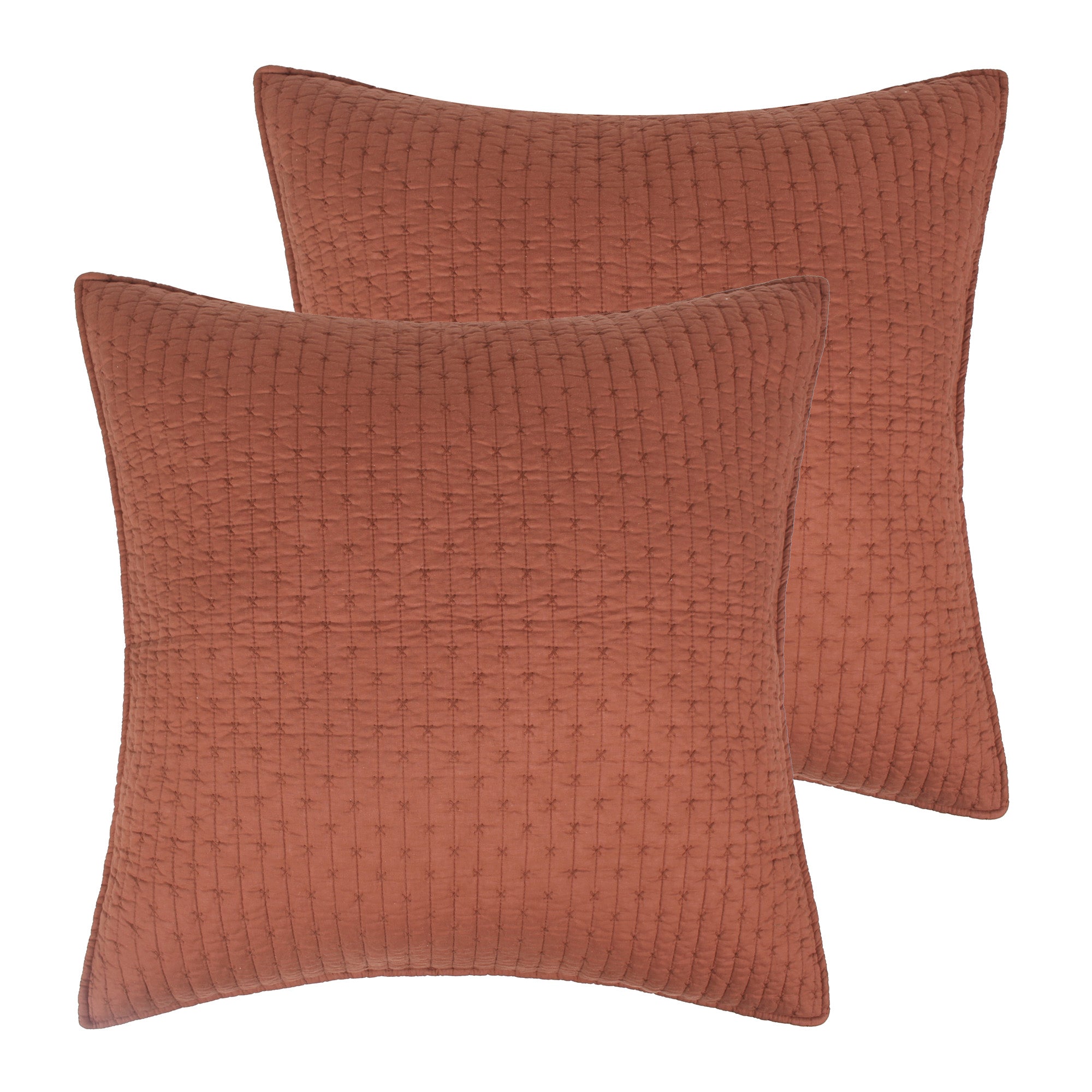 Levtex Home Cross Stitch Euro Sham Set of 2 Euro Shams
