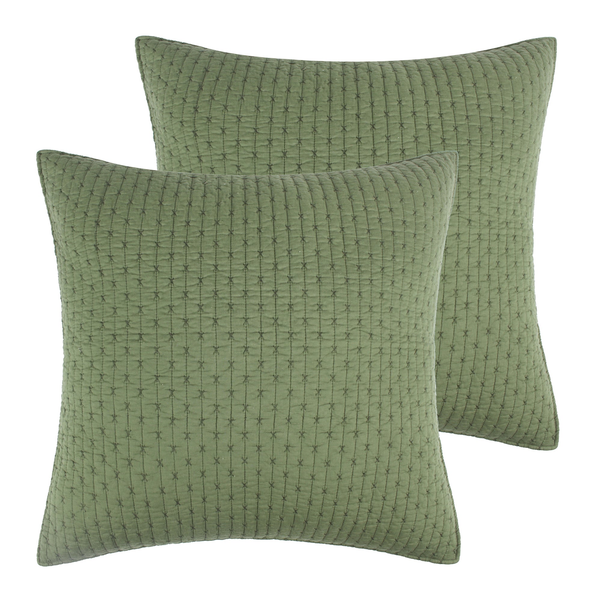 Levtex Home Cross Stitch Euro Sham Set of 2 Euro Shams