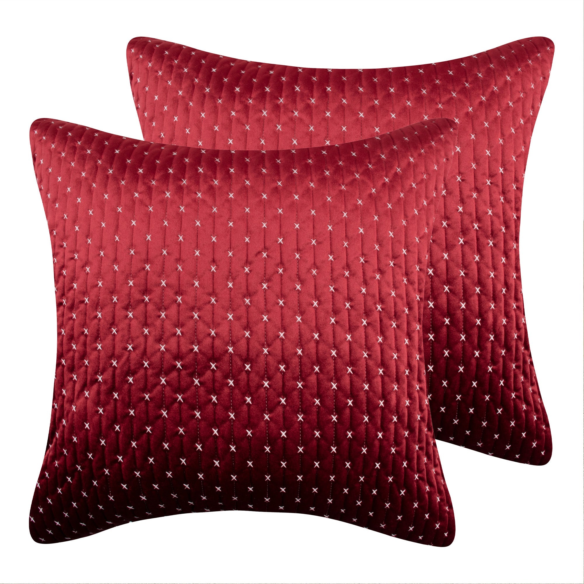 Levtex Home Cross Stitch Euro Sham Set of 2 Euro Shams