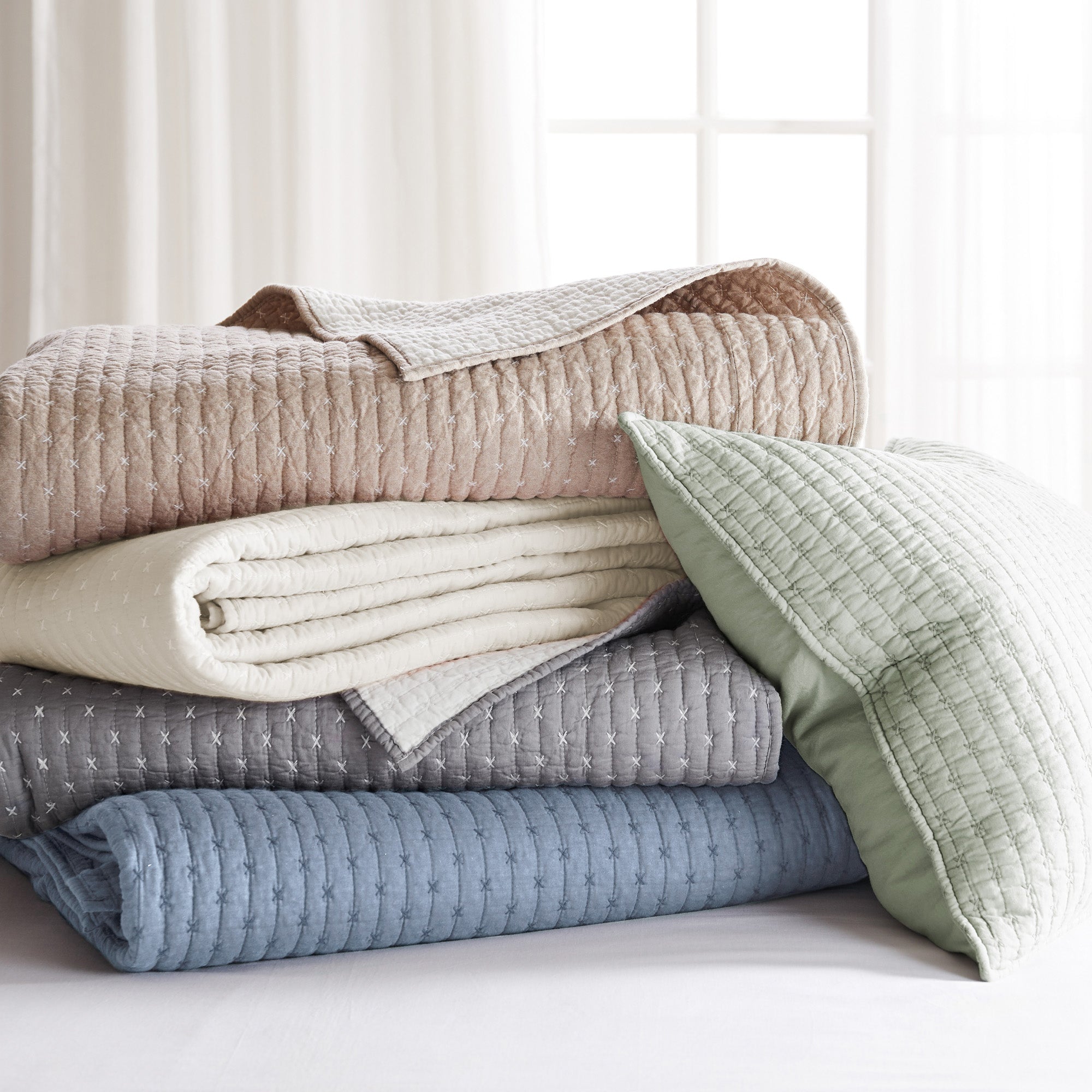 Levtex Home Cross Stitch Quilt Set Quilts
