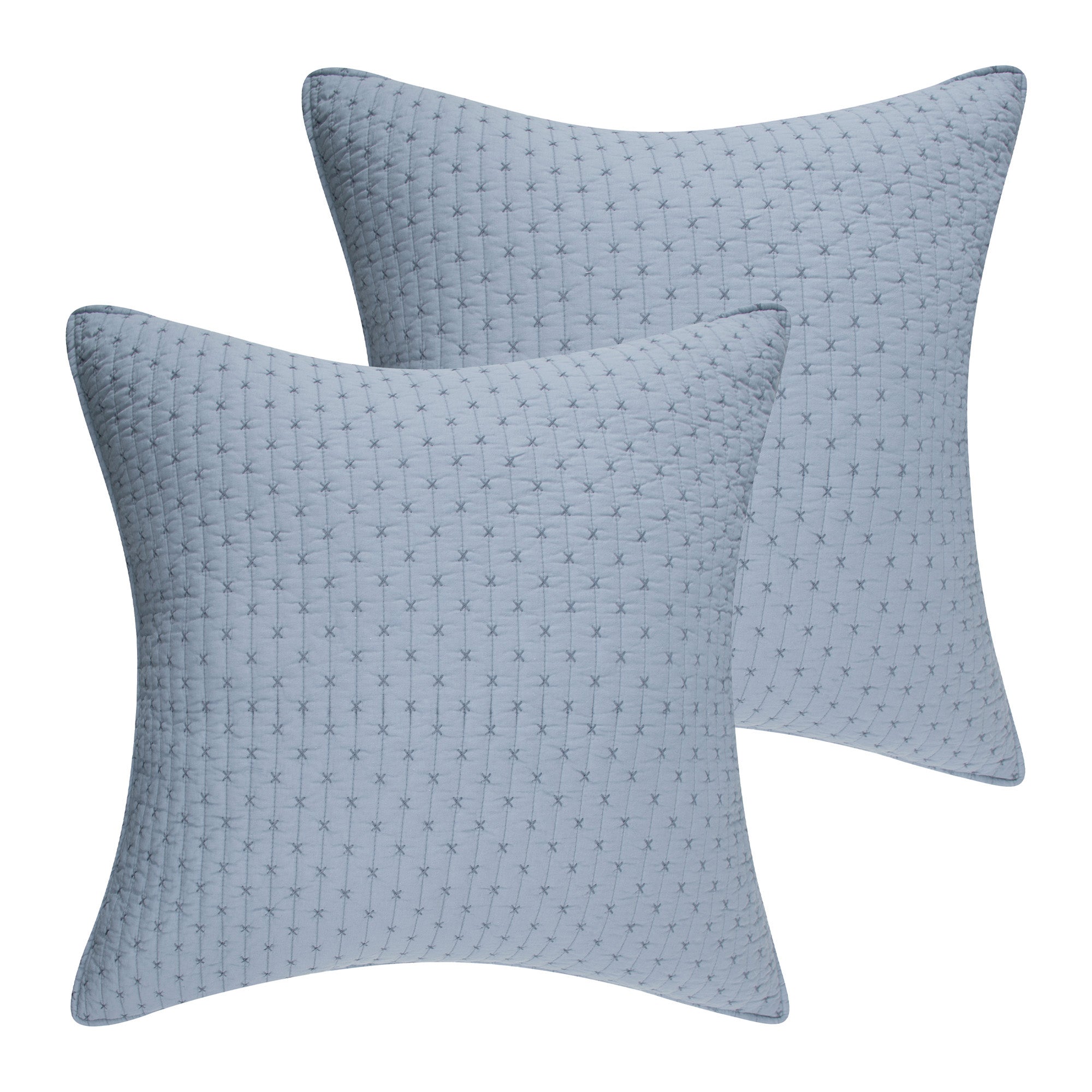 Levtex Home Cross Stitch Euro Sham Set of 2 Euro Shams
