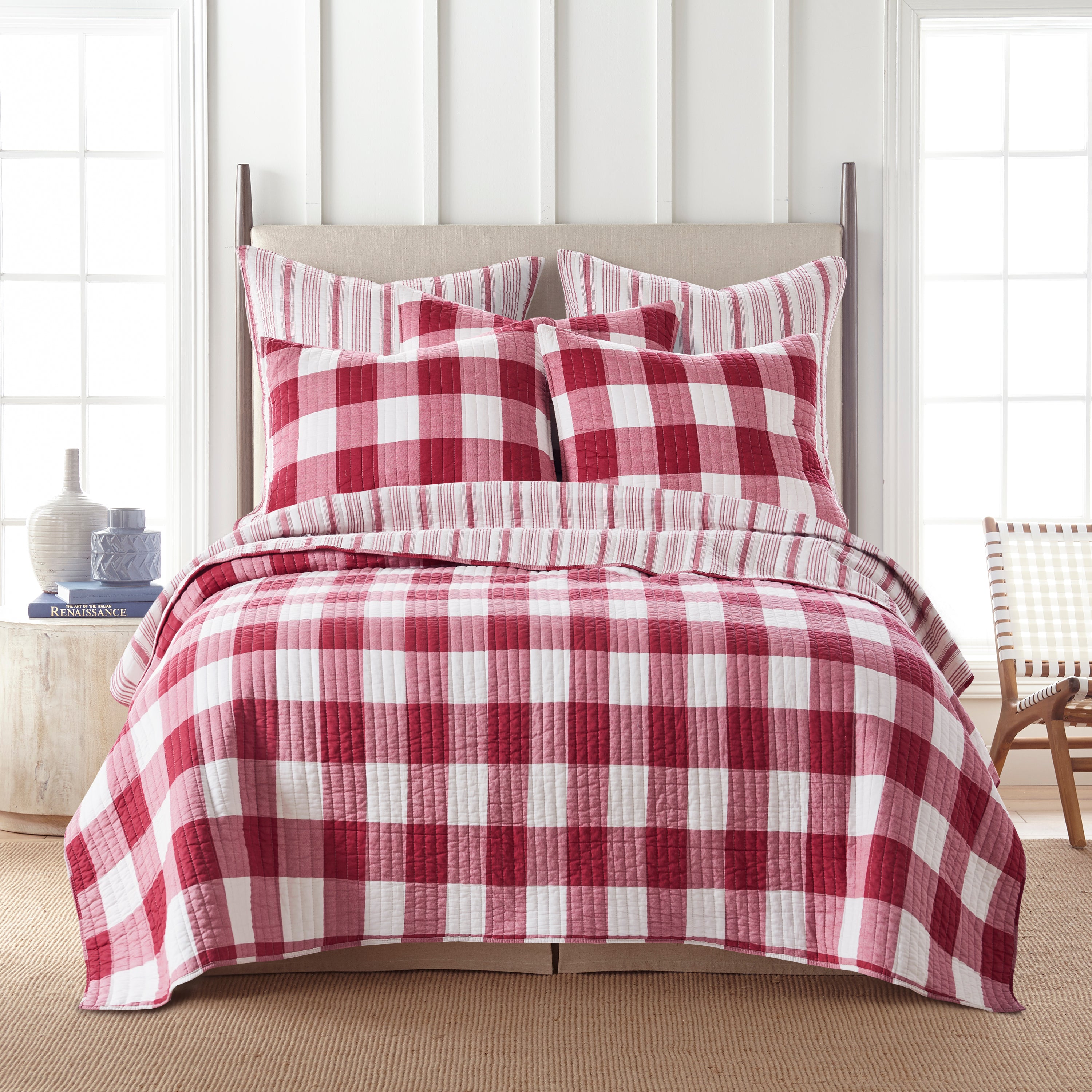 Camden Euro Sham Set of 2 - Quilt back Stripe