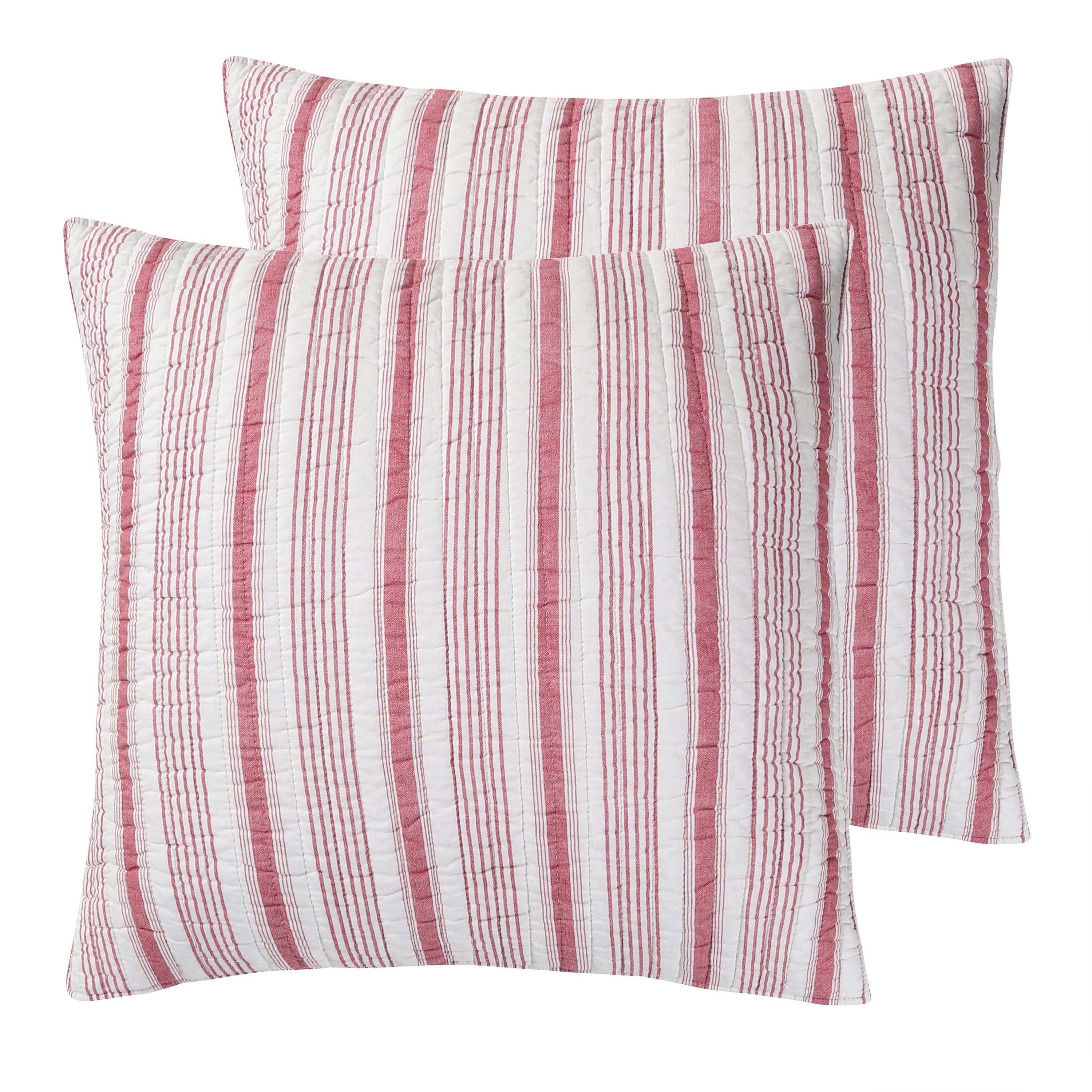 Camden Euro Sham Set of 2 - Quilt back Stripe