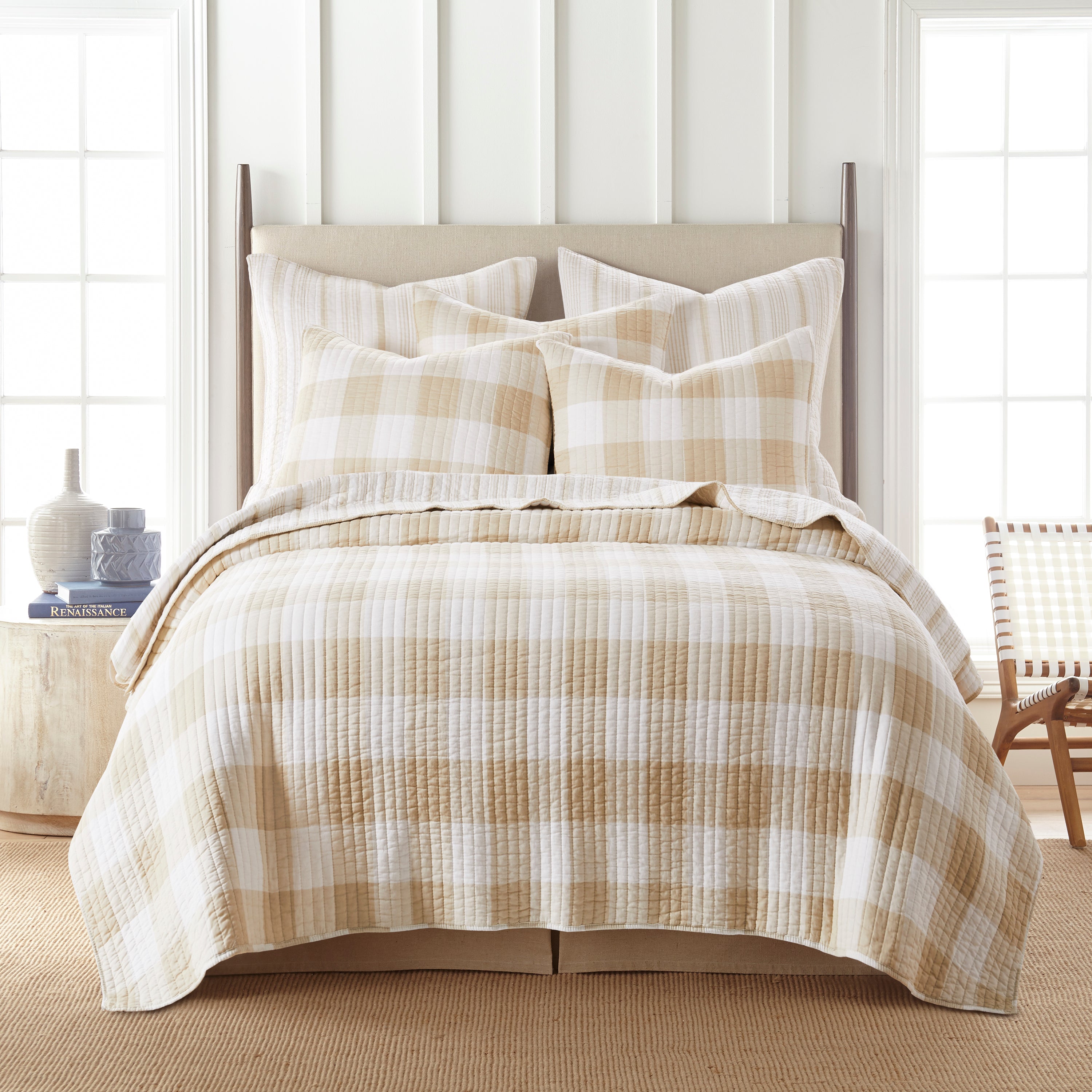 Camden Euro Sham Set of 2 - Quilt back Stripe