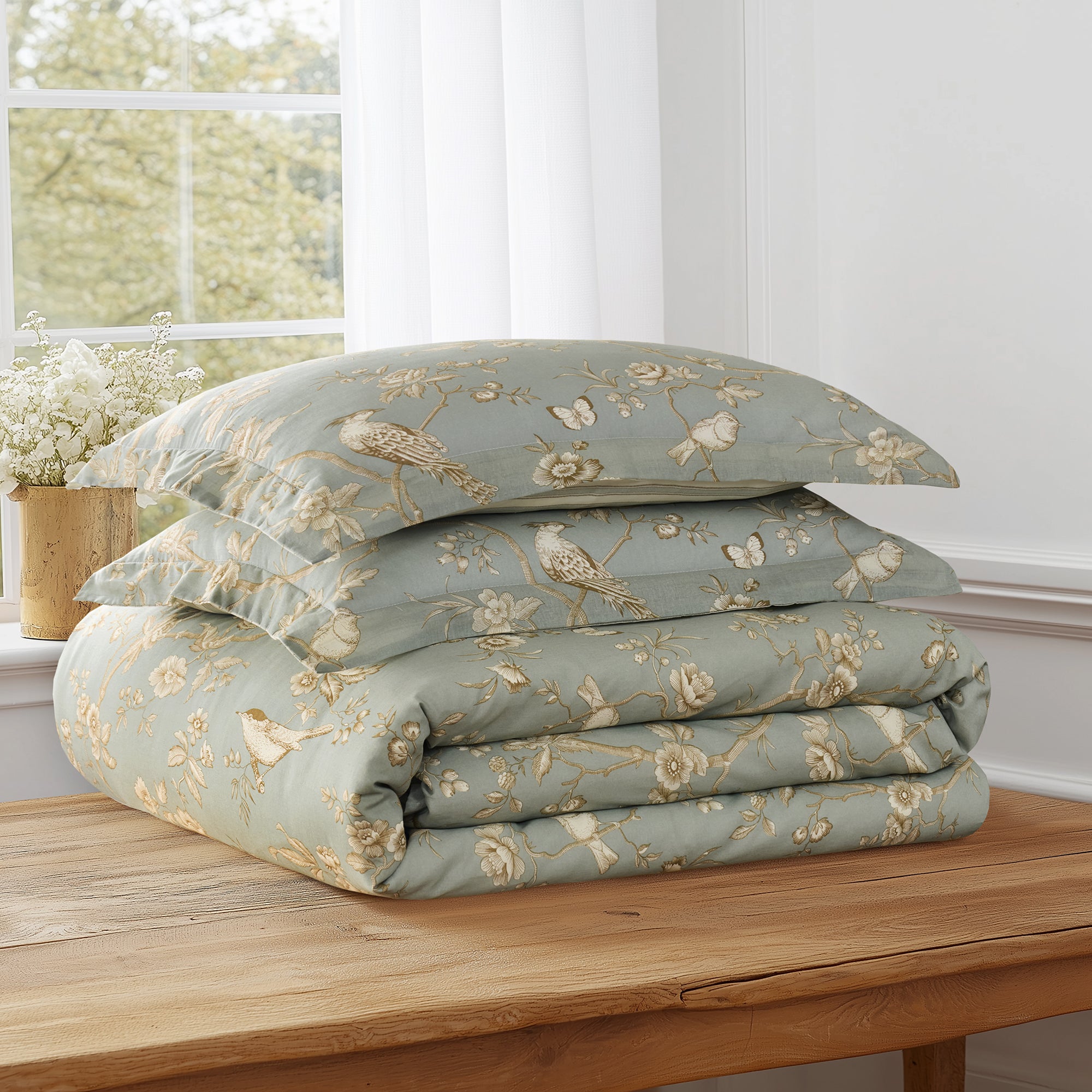 Lyon Teal Duvet Cover Set