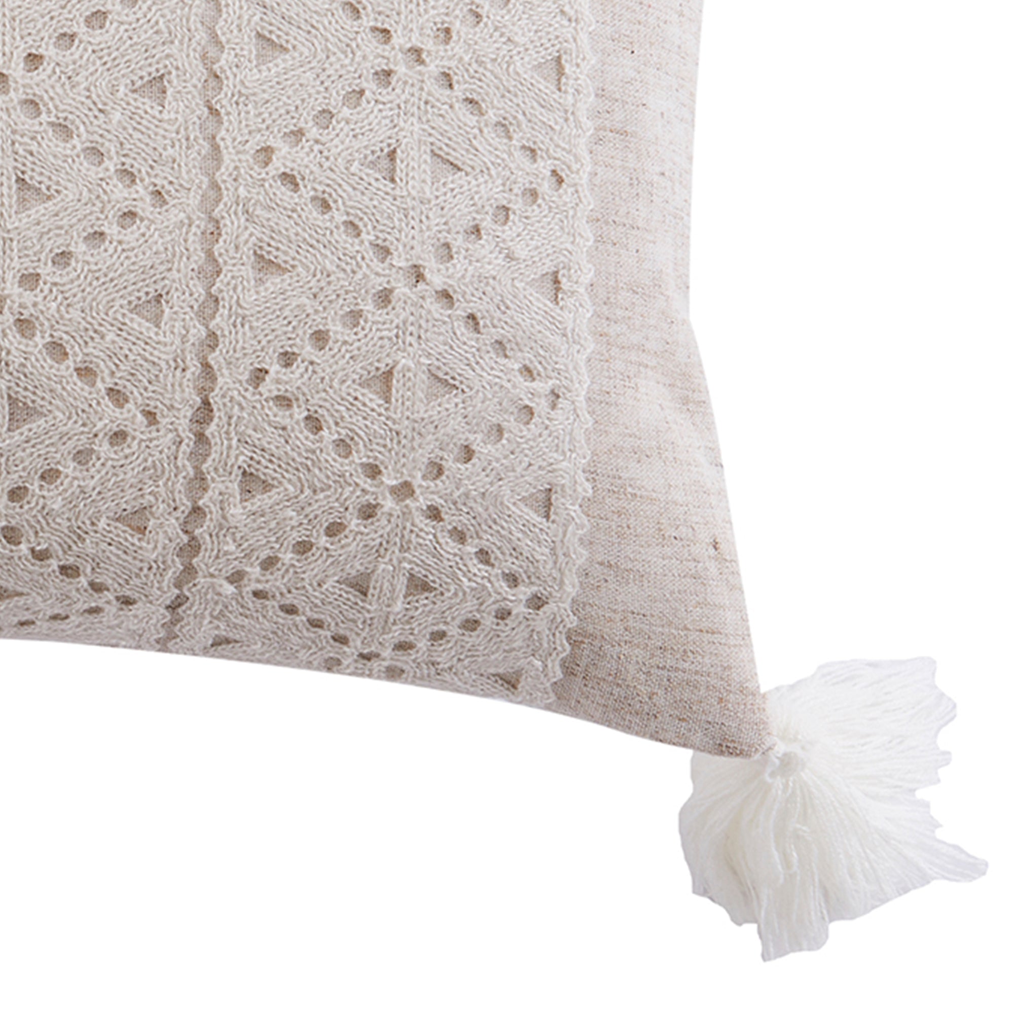 Levtex Home Sanira Diamond Applique Tassel Pillow Decorative Pillows