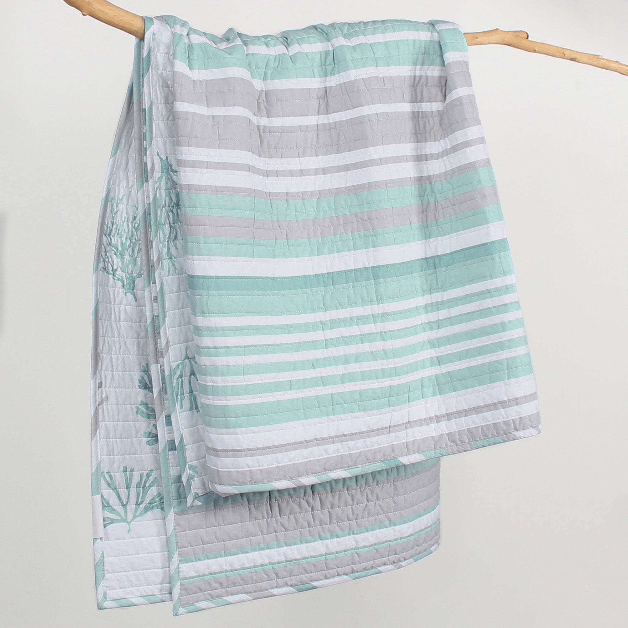 Levtex Home Truro Stripe Quilted Throw Throws