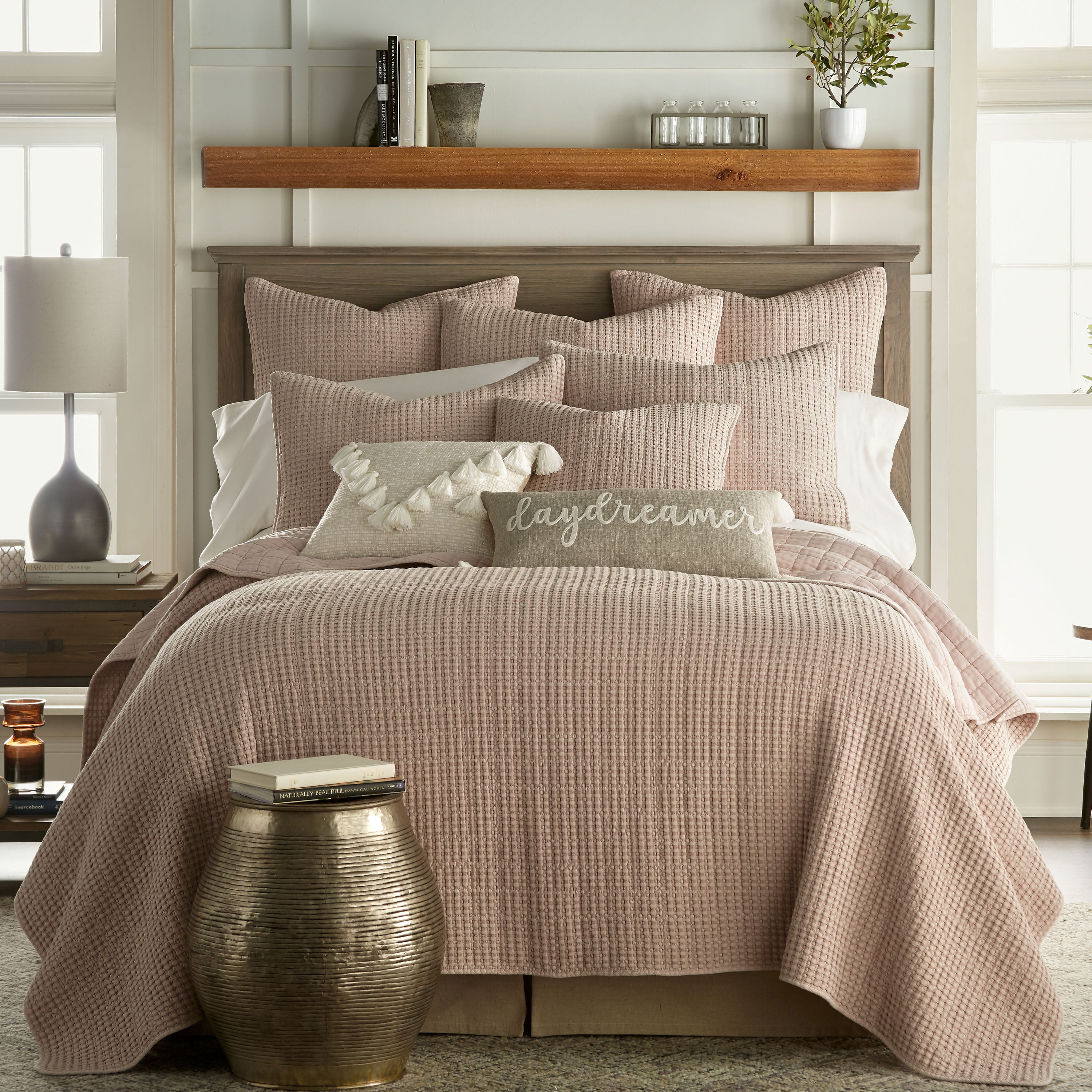 Mills Waffle Square Pillow