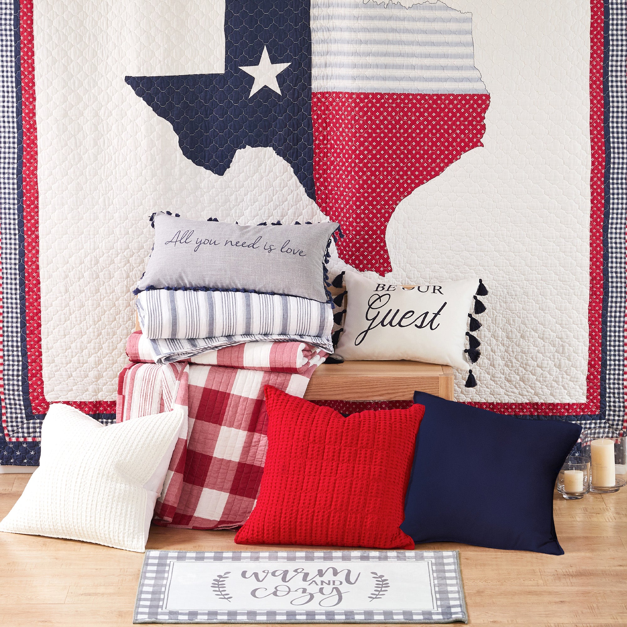 Levtex Home Mills Waffle Square Pillow Decorative Pillows
