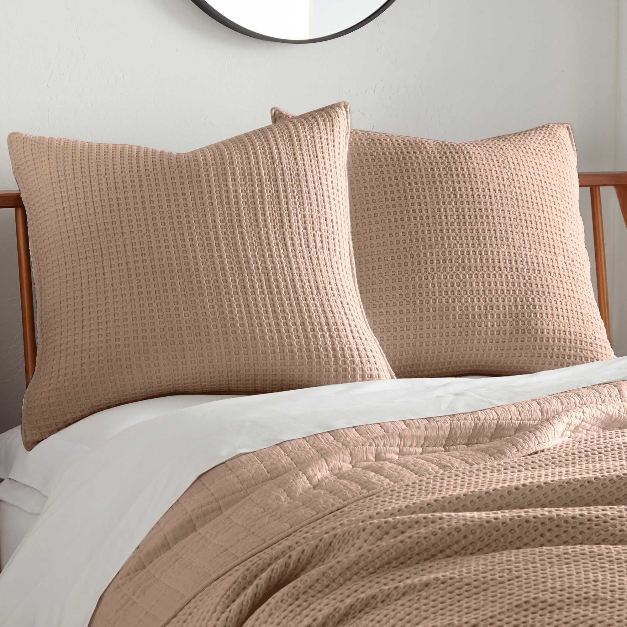 Levtex Home Mills Waffle Euro Sham Set of 2 Euro Shams