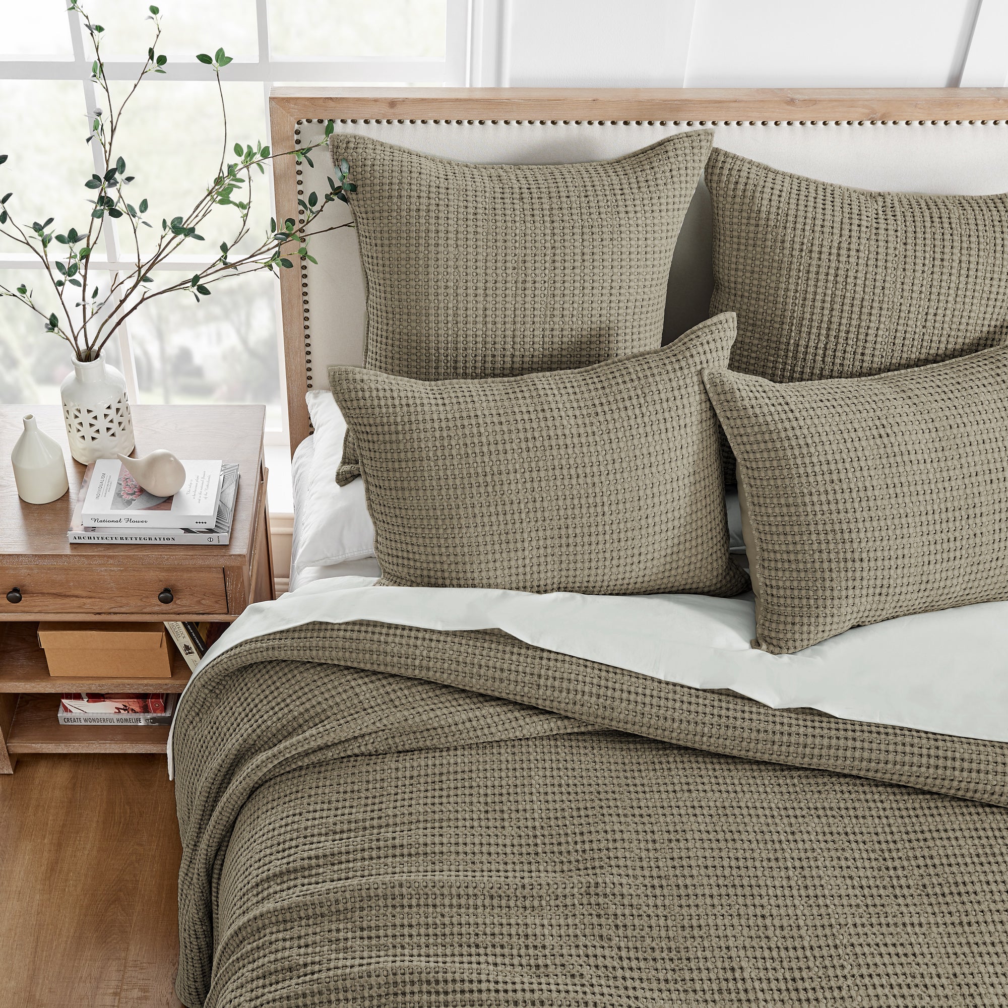 Levtex Home Mills Waffle Euro Sham Set of 2 Euro Shams